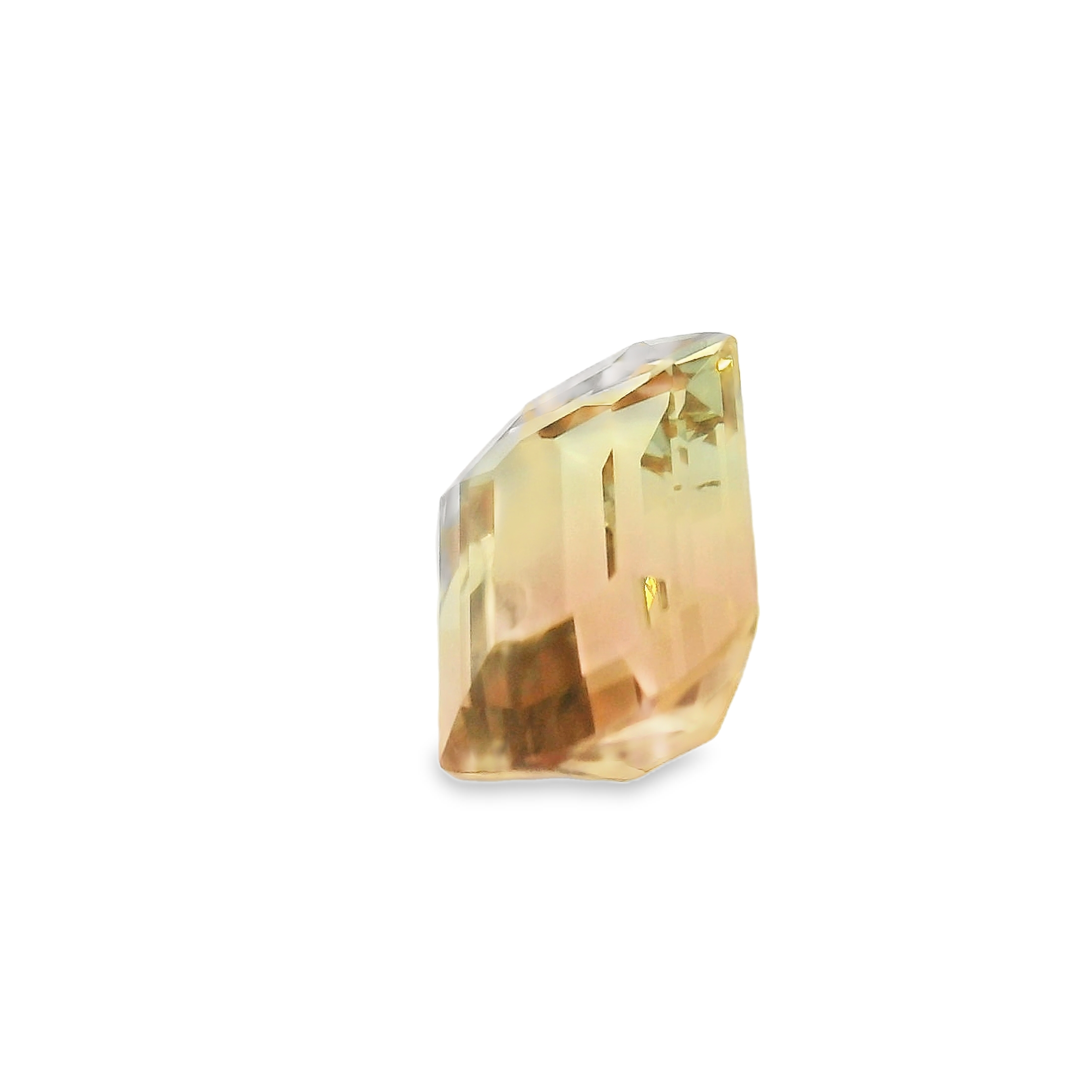 3.35ct Bi-colour, Green, Pink, Parti Emerald cut Tourmaline
