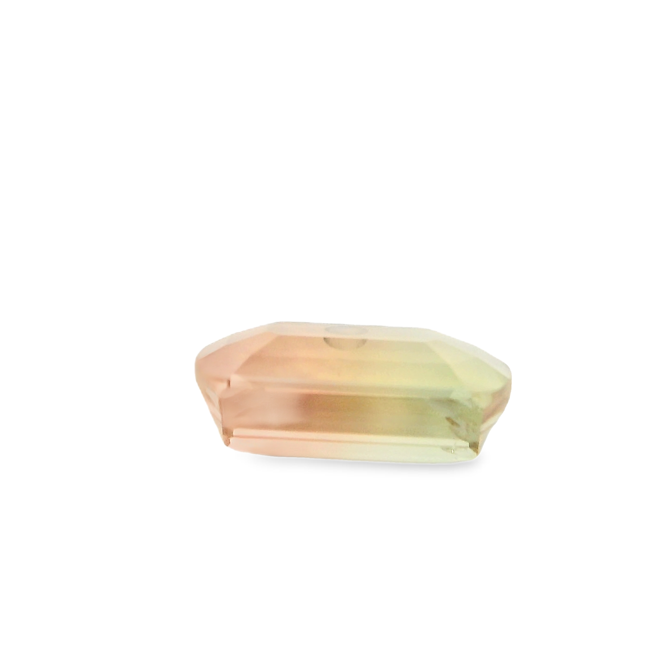 3.35ct Bi-colour, Green, Pink, Parti Emerald cut Tourmaline