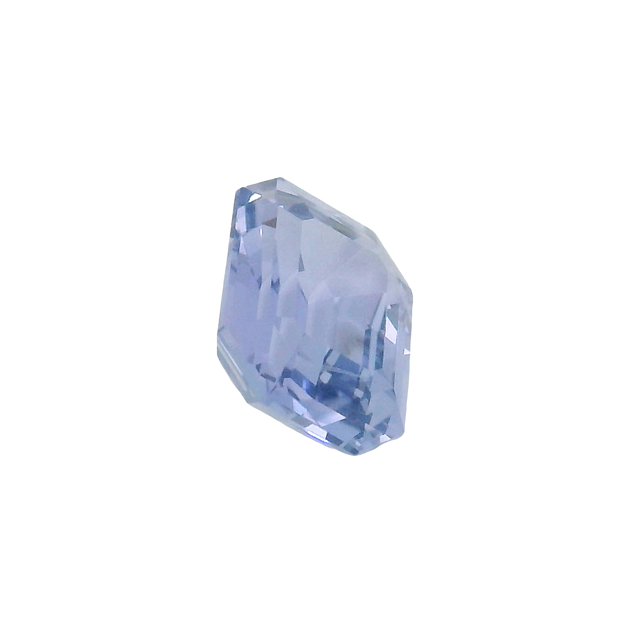 Certified 1.94ct Purple Emerald cut Sapphire
