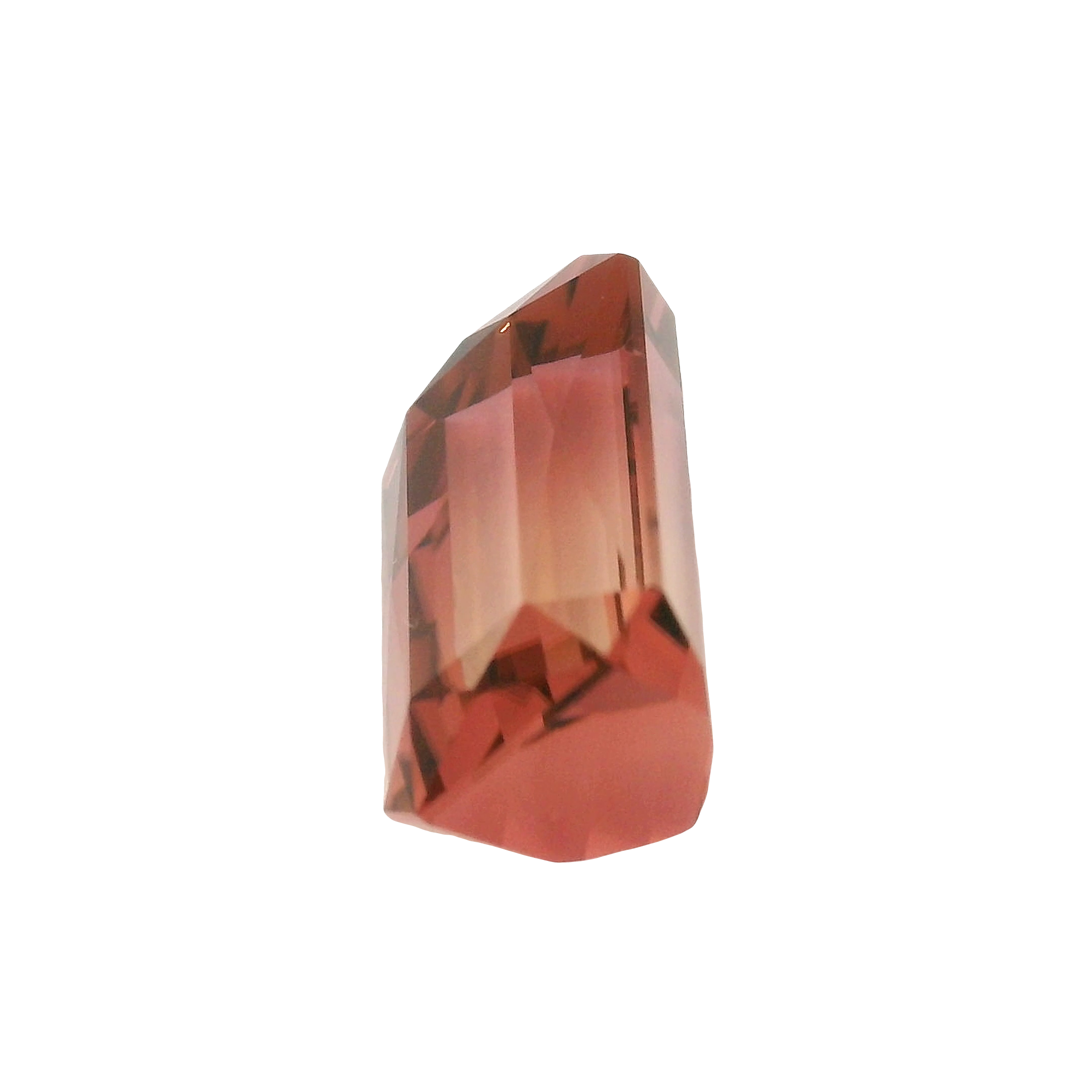 4.50ct Bi-colour, Pink, Yellow, Bi-colour Emerald cut Tourmaline
