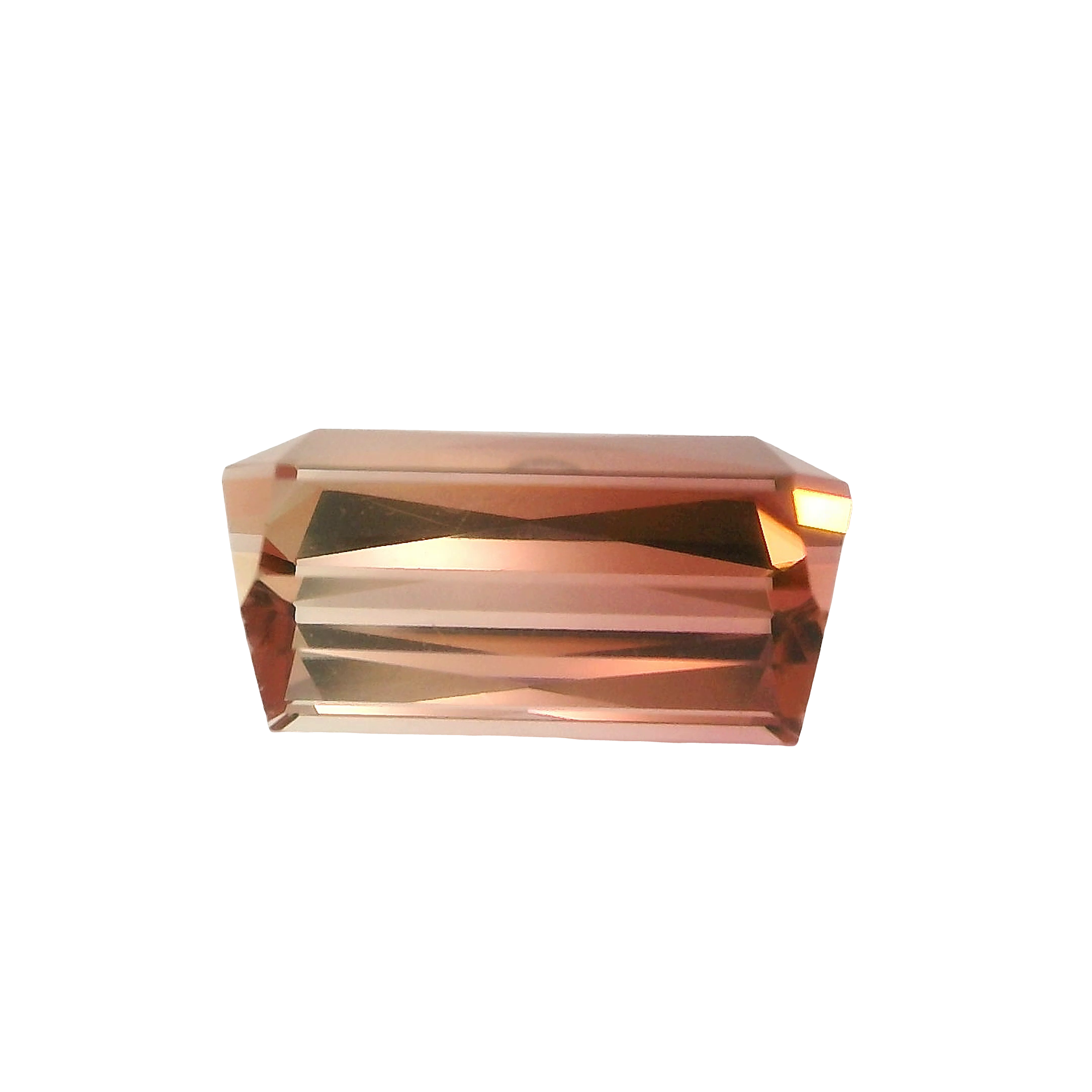 4.50ct Bi-colour, Pink, Yellow, Bi-colour Emerald cut Tourmaline