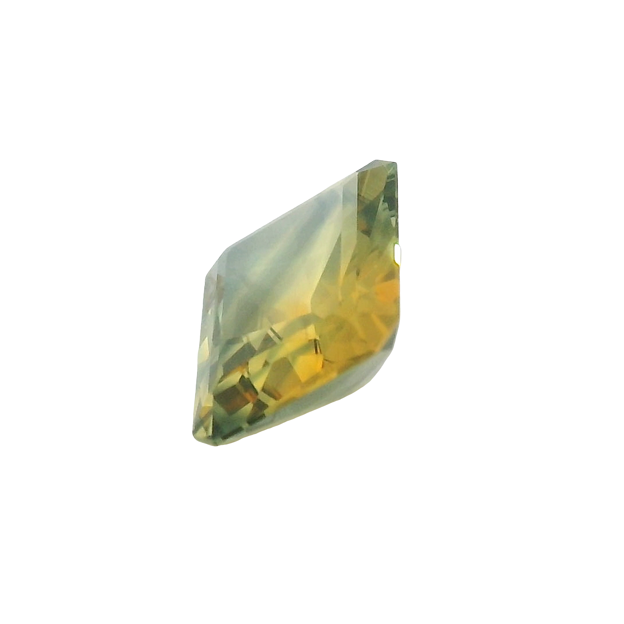 1.05ct Blue, Yellow, Parti Radiant cut Sapphire