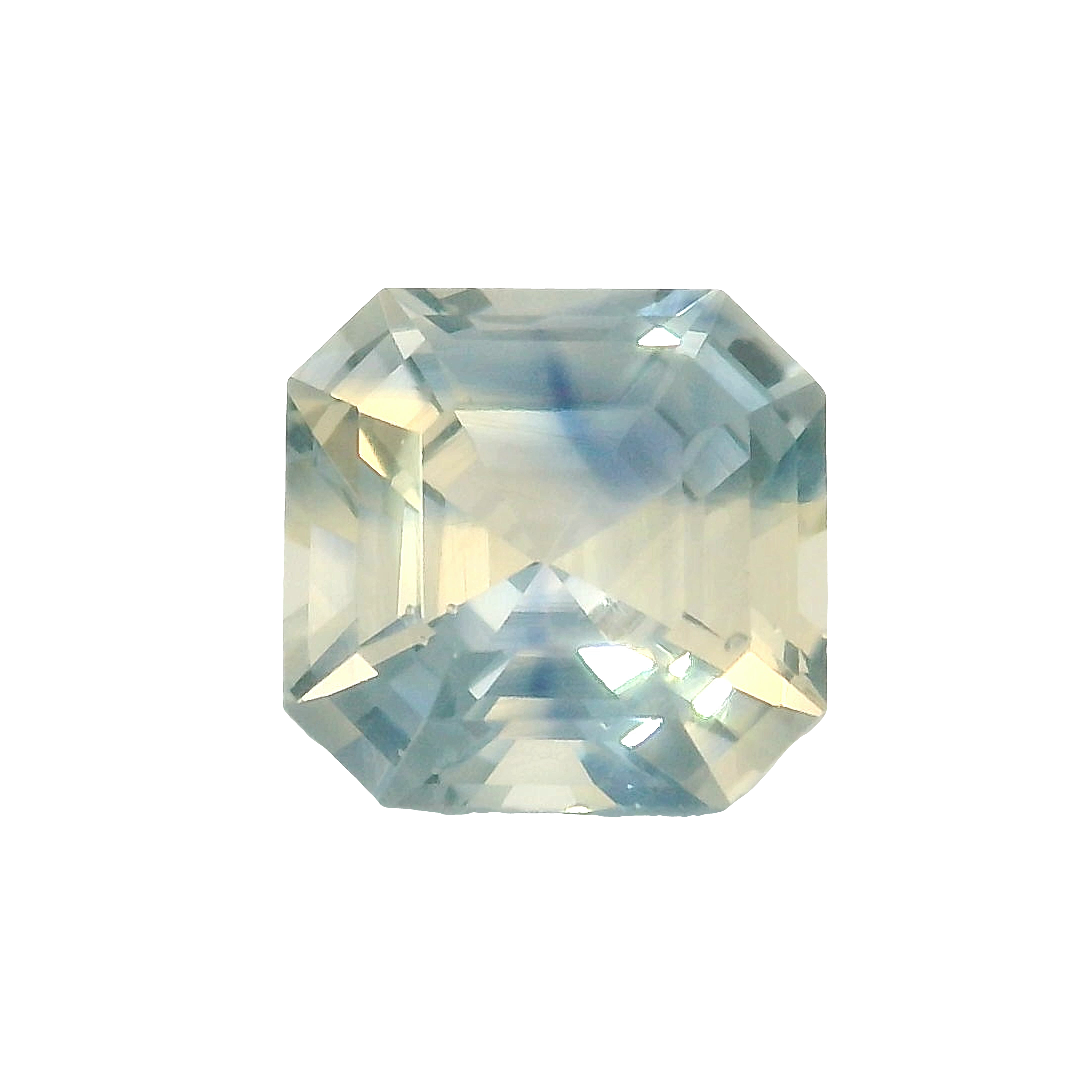1.74ct Blue, Yellow, Parti Emerald cut Sapphire