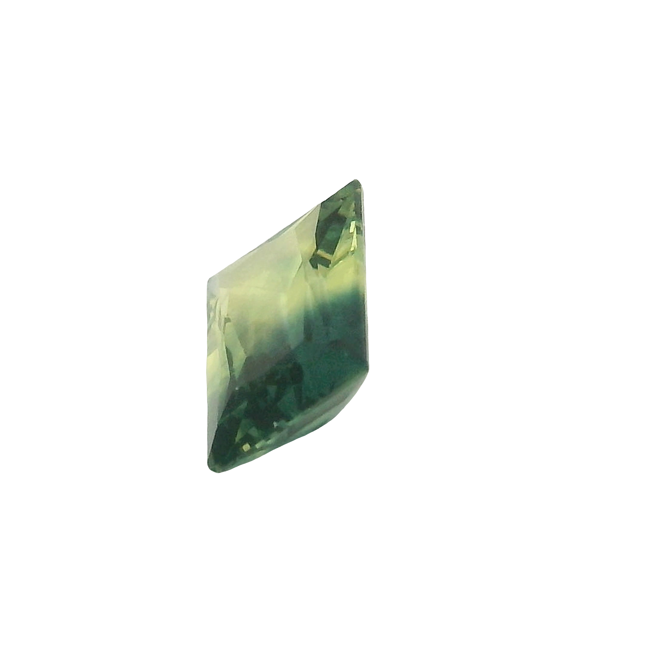 1.15ct Green, Yellow, Parti Baguette cut Sapphire