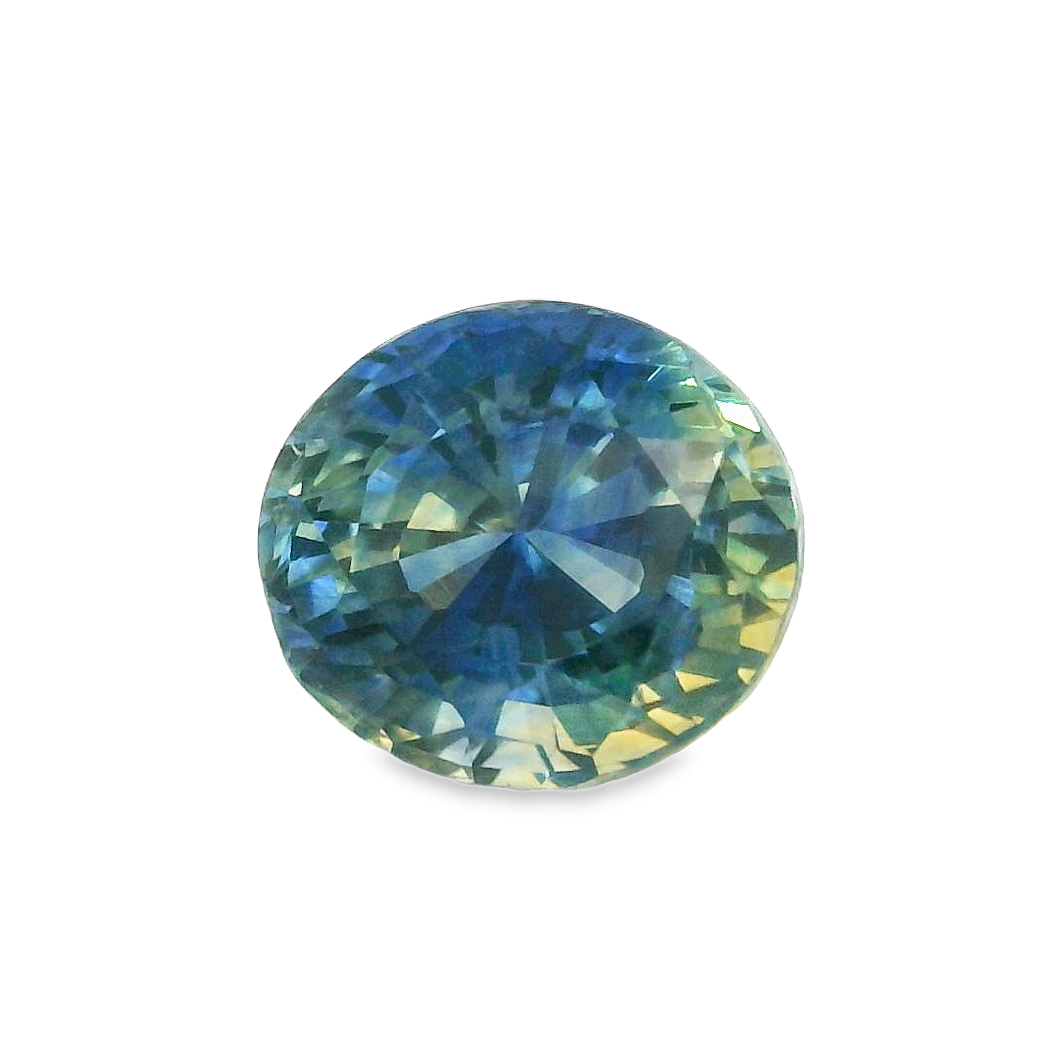 1.56ct Blue, Green, Parti Oval cut Sapphire