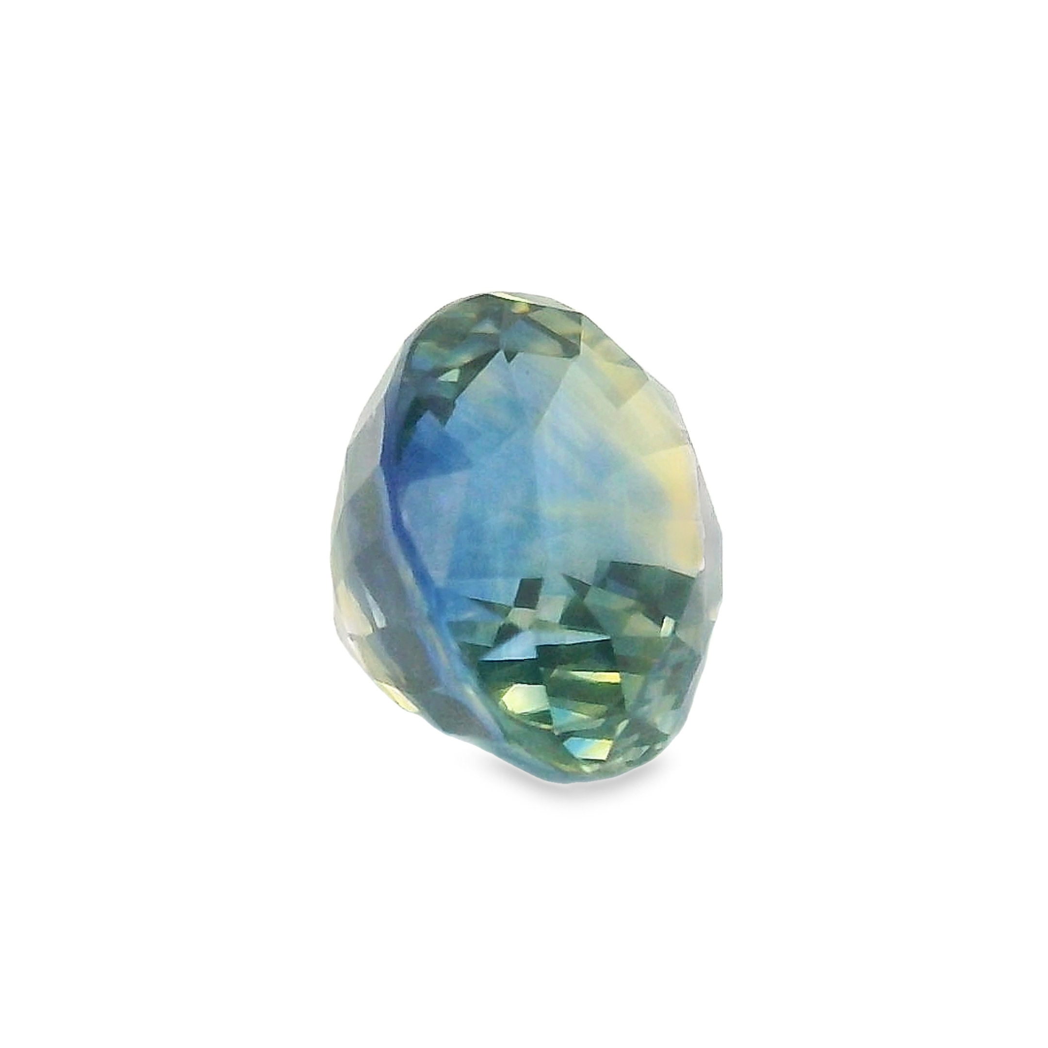 1.56ct Blue, Green, Parti Oval cut Sapphire