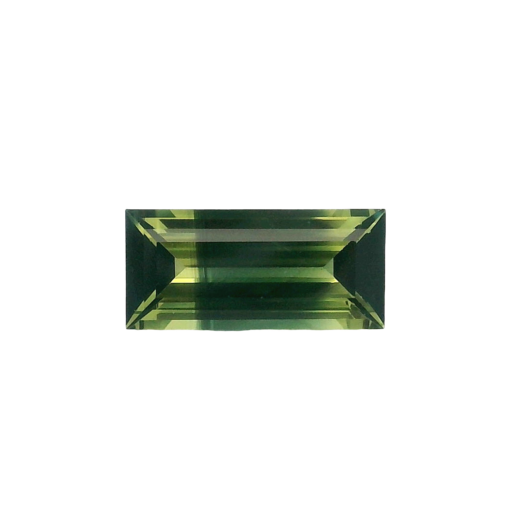 1.51ct Green, Yellow, Parti Baguette cut Sapphire