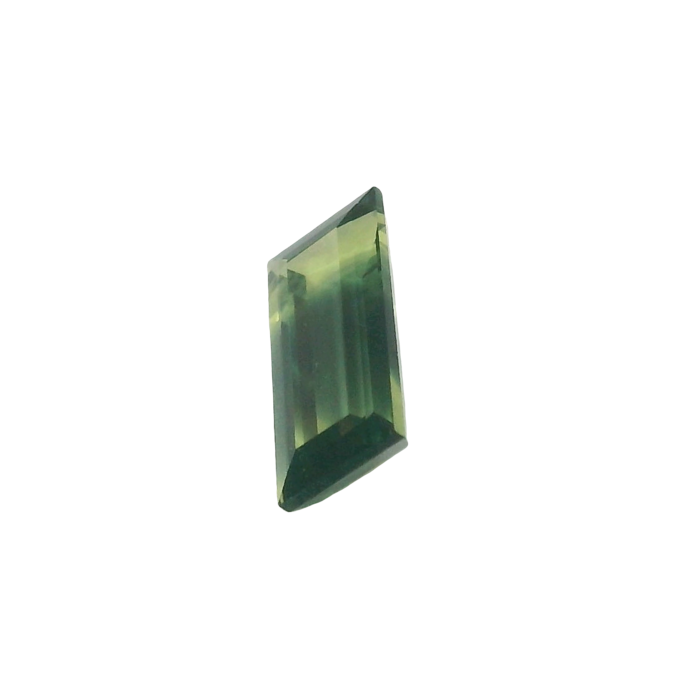 1.51ct Green, Yellow, Parti Baguette cut Sapphire