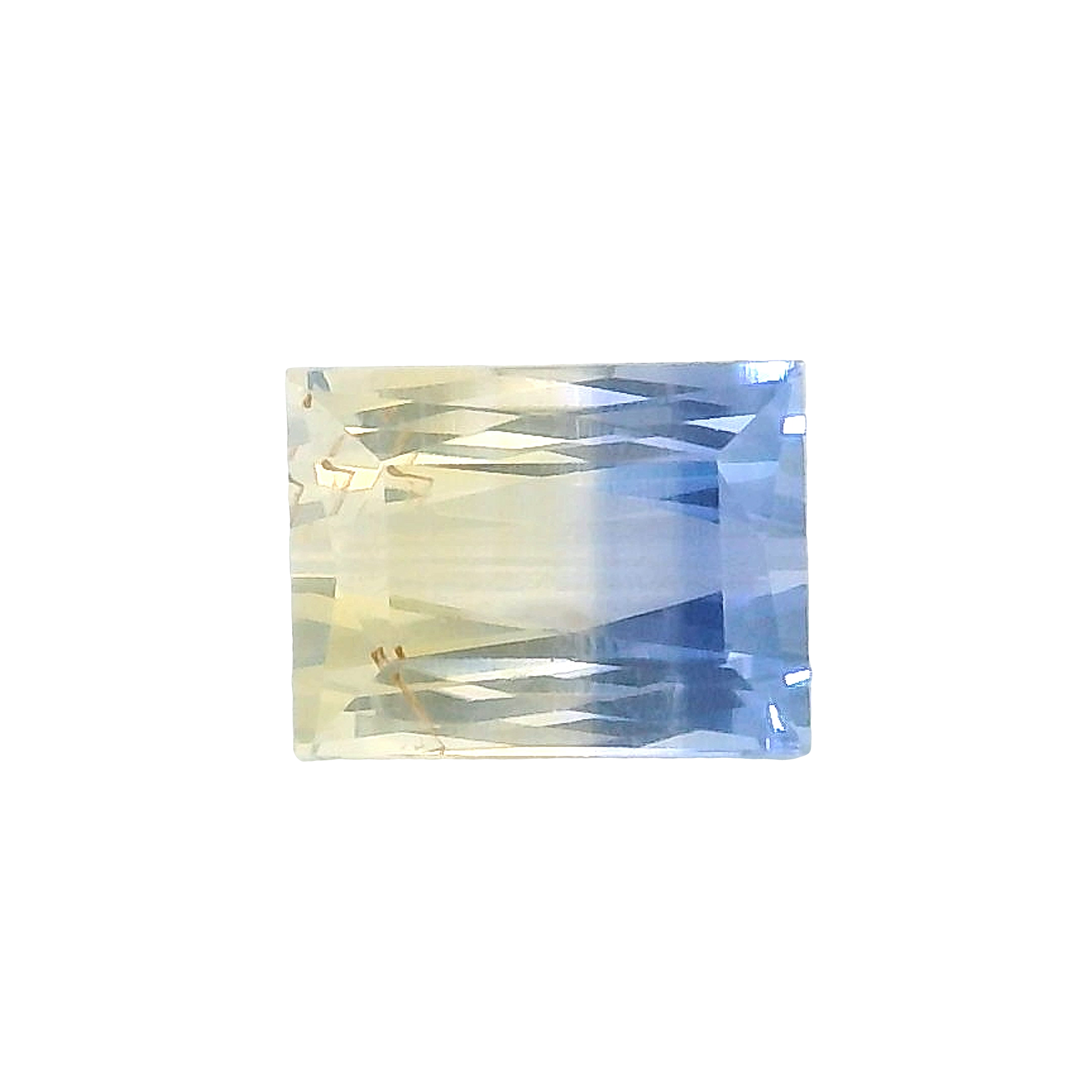 1.35ct Blue, Yellow, Parti Baguette cut Sapphire