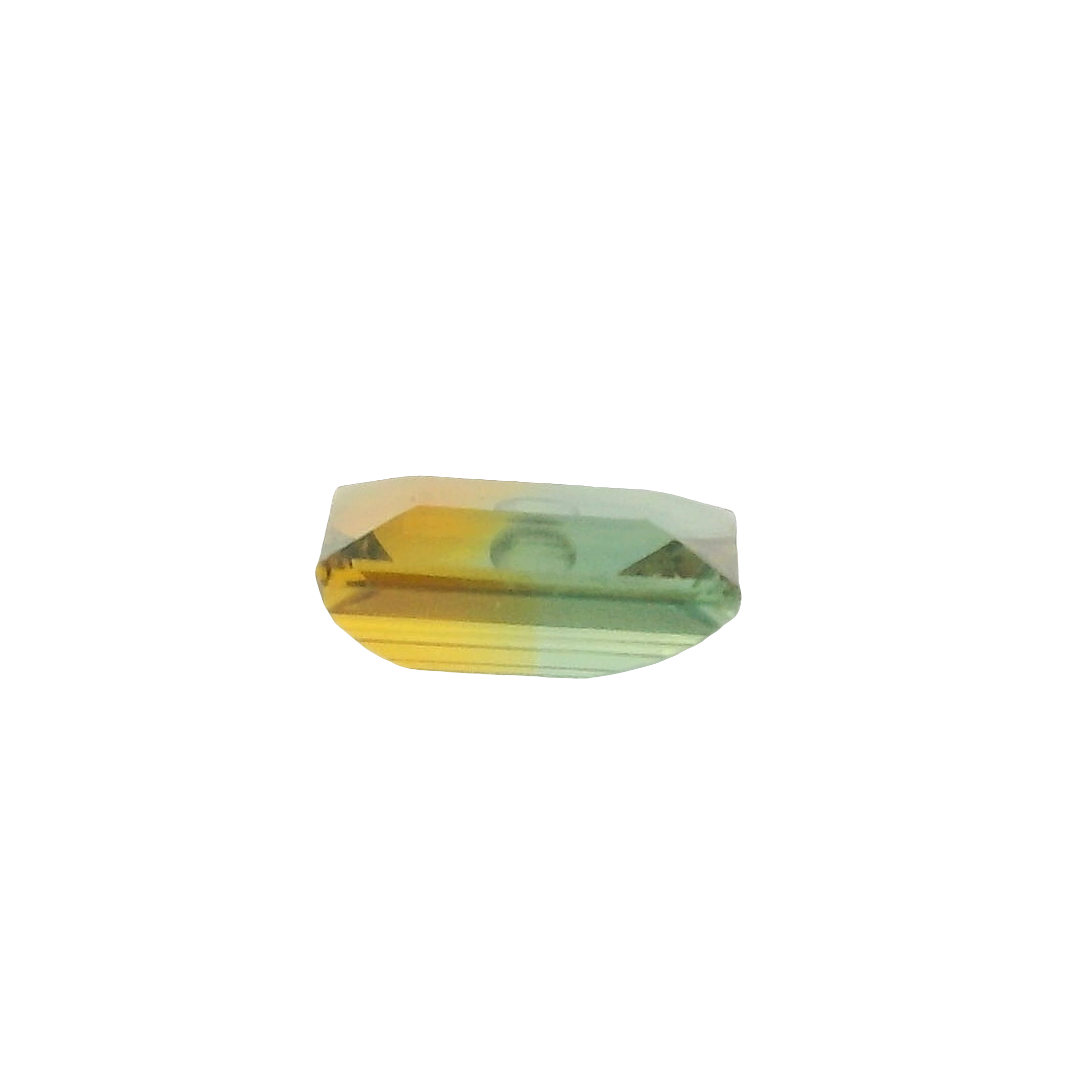 1.51ct Green, Yellow, Parti Baguette cut Sapphire