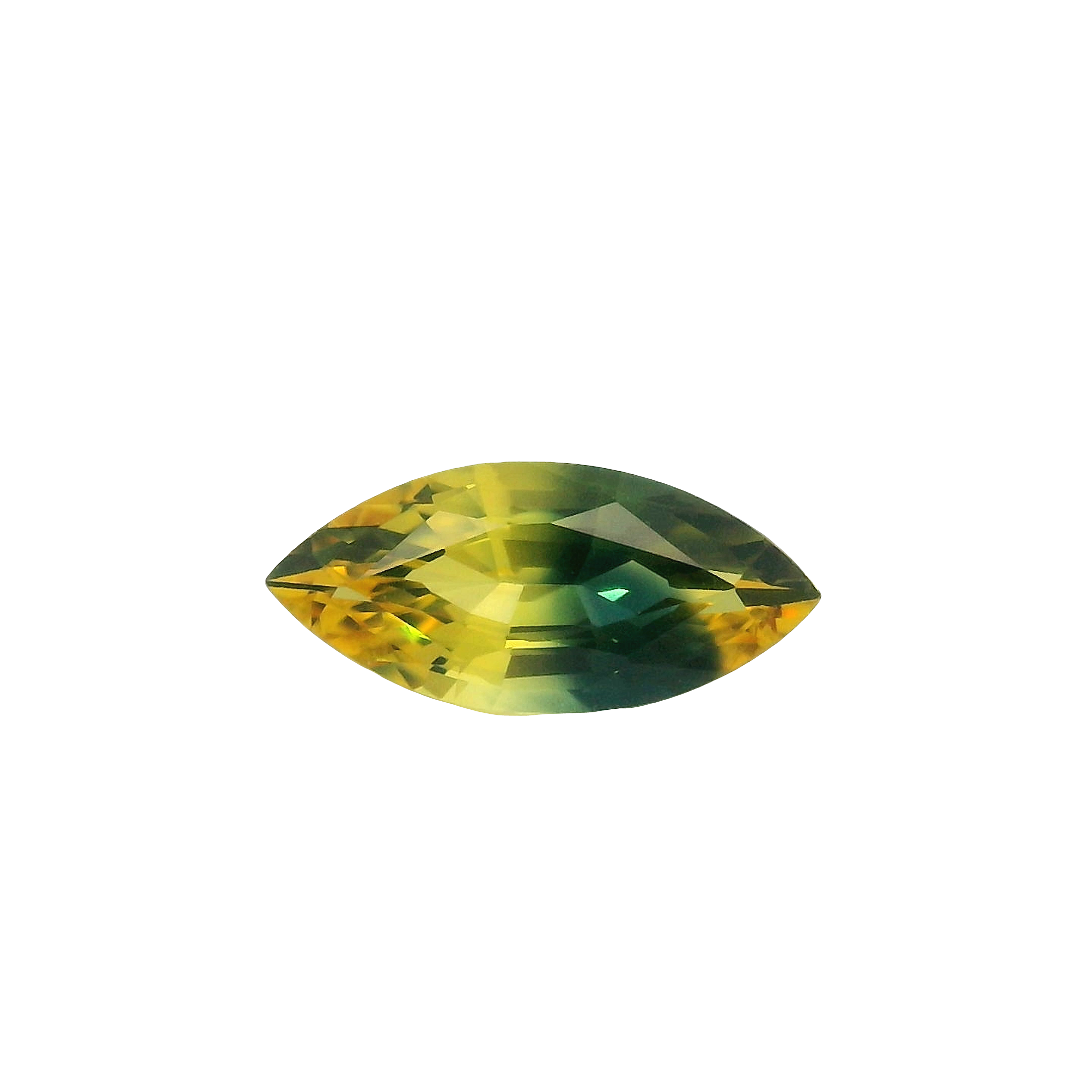 1.09ct Blue, Yellow, Parti Marquise cut Sapphire