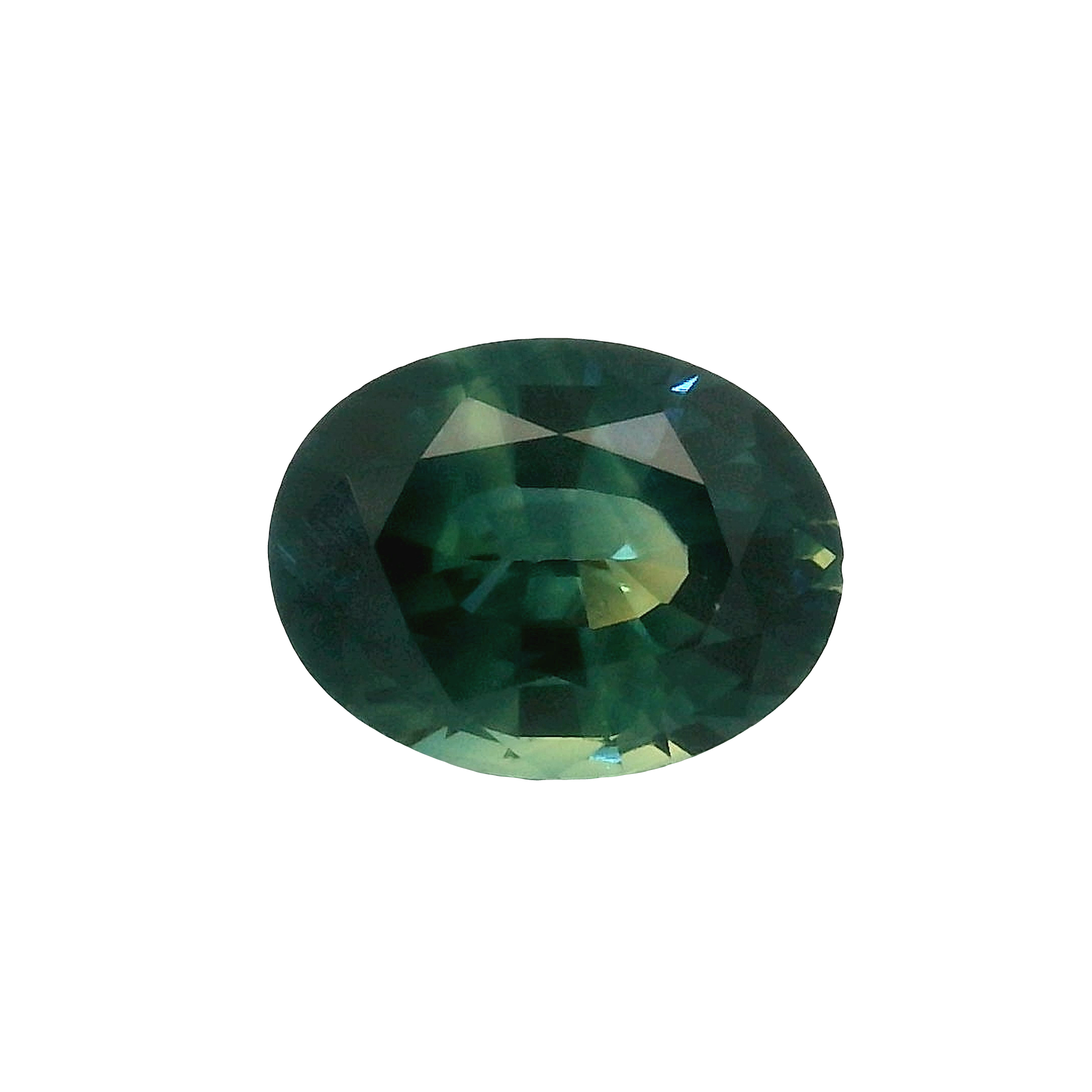 1.57ct Blue, Green, Parti Oval cut Sapphire