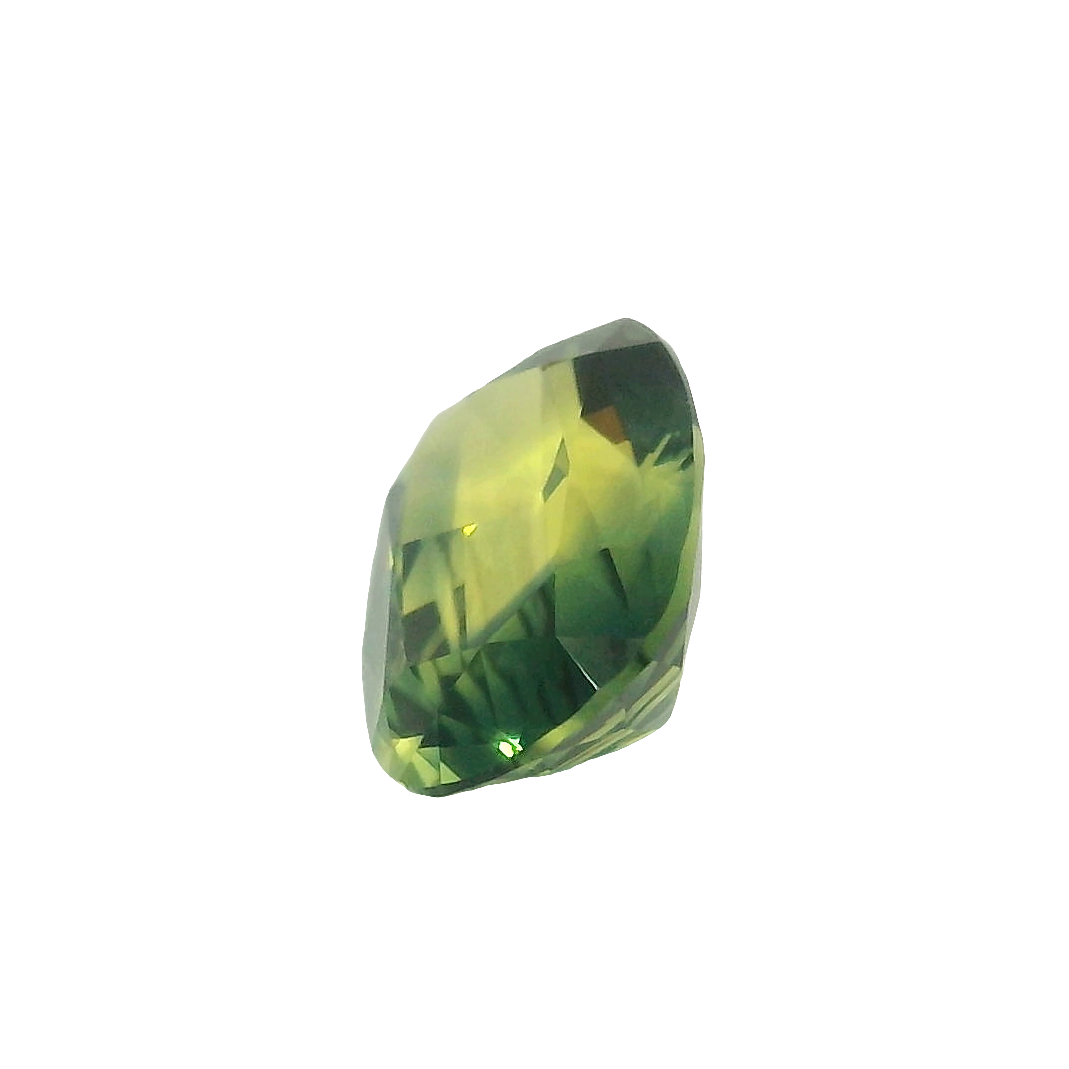 1.66ct Blue, Green, Parti Cushion cut Sapphire