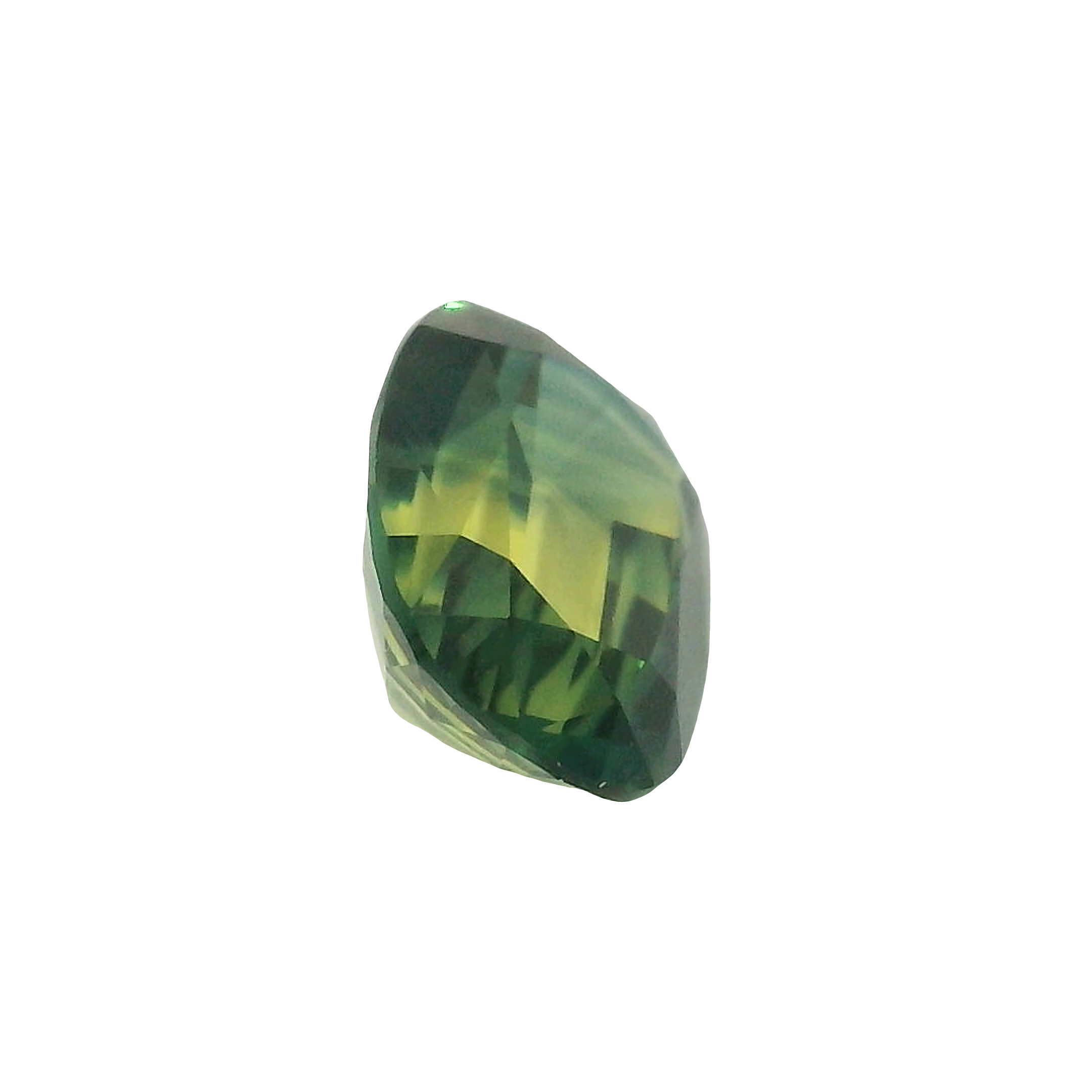 1.66ct Blue, Green, Parti Cushion cut Sapphire