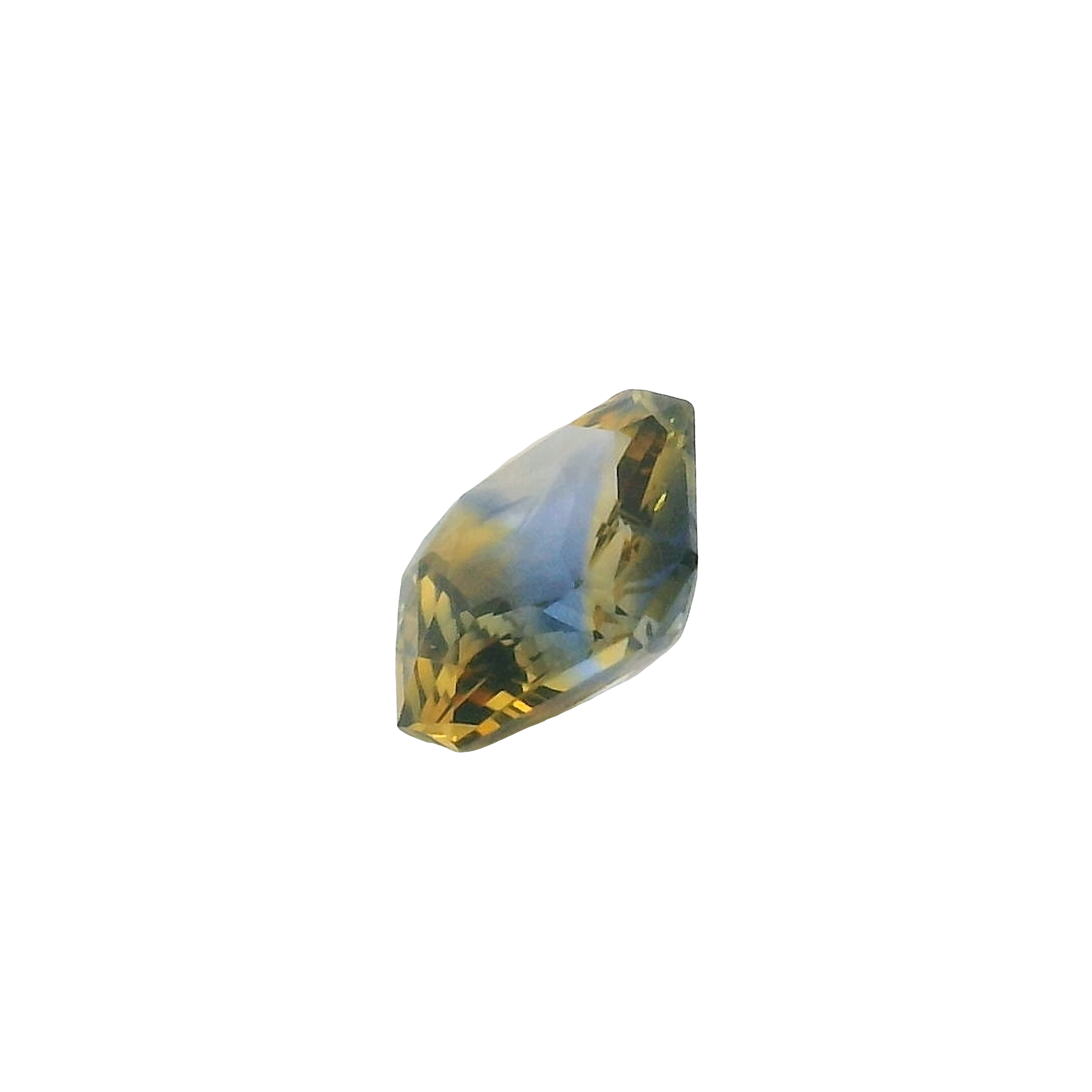 0.72ct Blue, Orange, Parti Radiant cut Sapphire