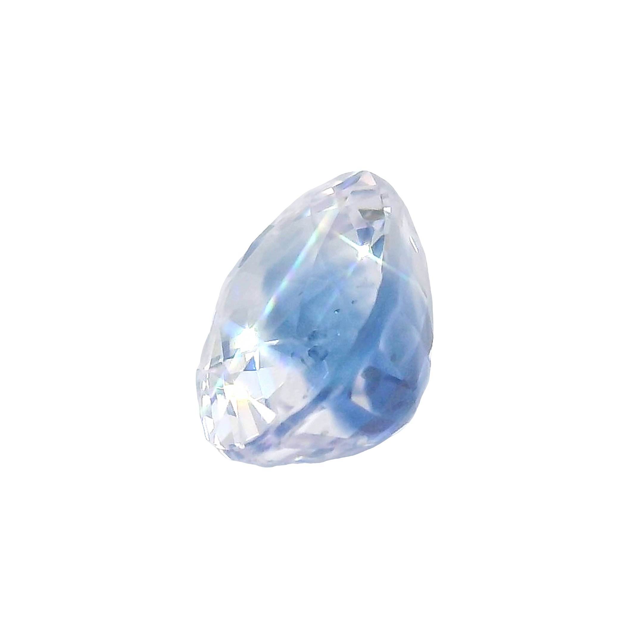 2.23ct Blue, White, Parti Oval cut Sapphire
