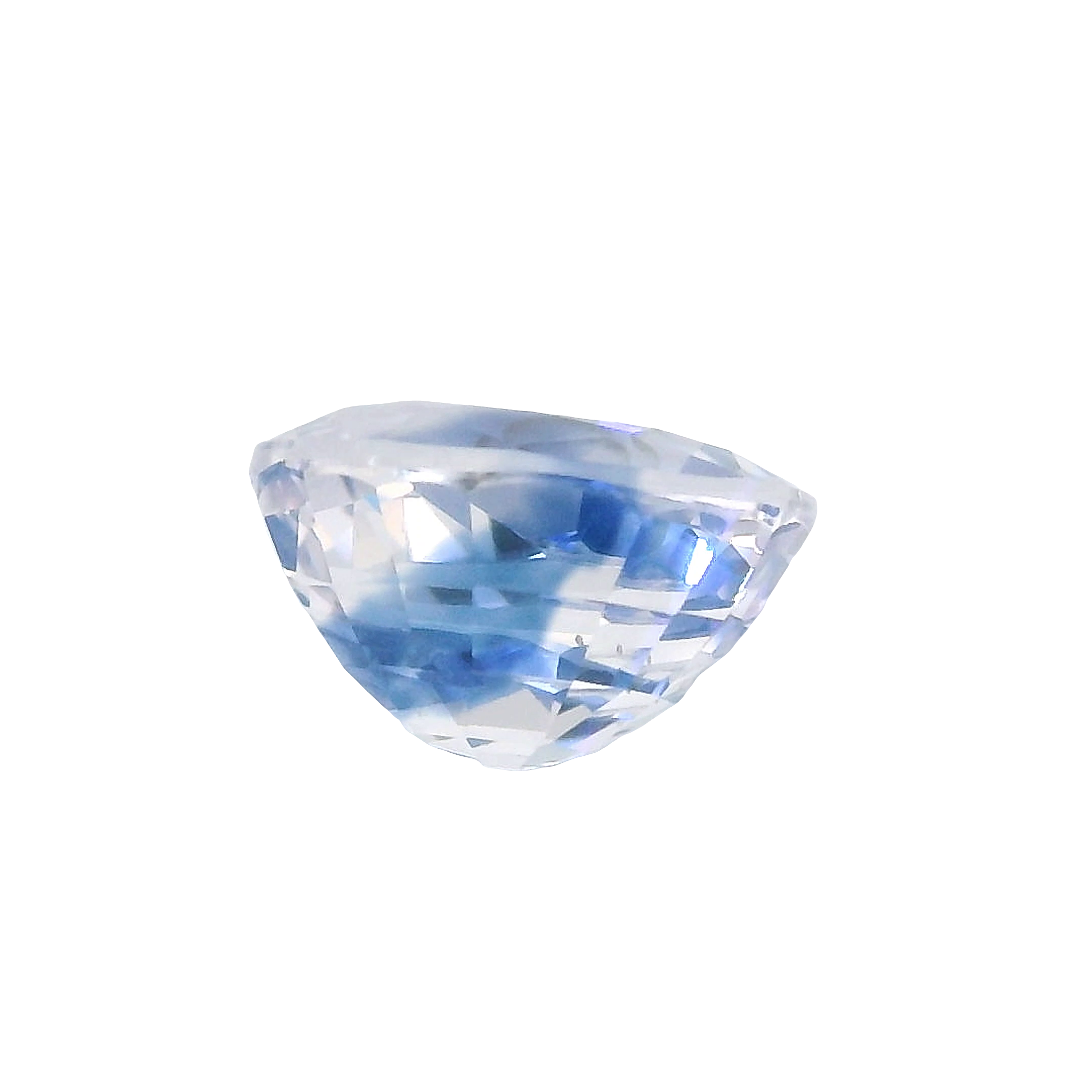 2.23ct Blue, White, Parti Oval cut Sapphire