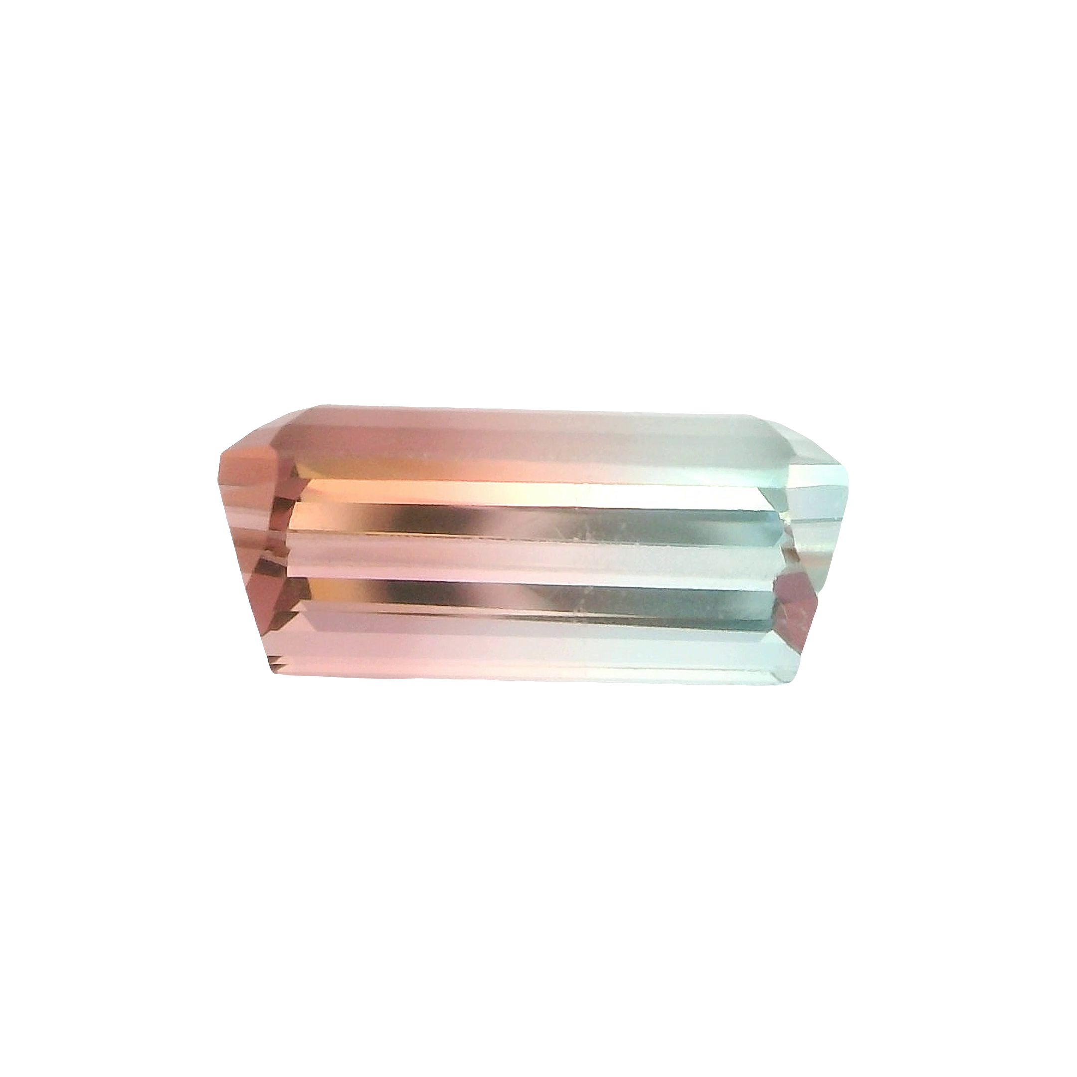 5.96ct Blue, Pink, Bi-colour Emerald cut Tourmaline