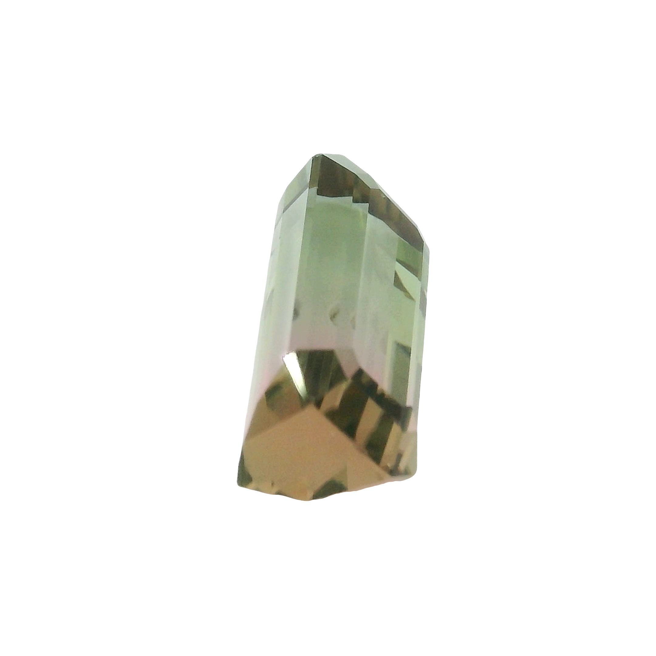 6.03ct Green, Pink, Bi-colour Emerald cut Tourmaline