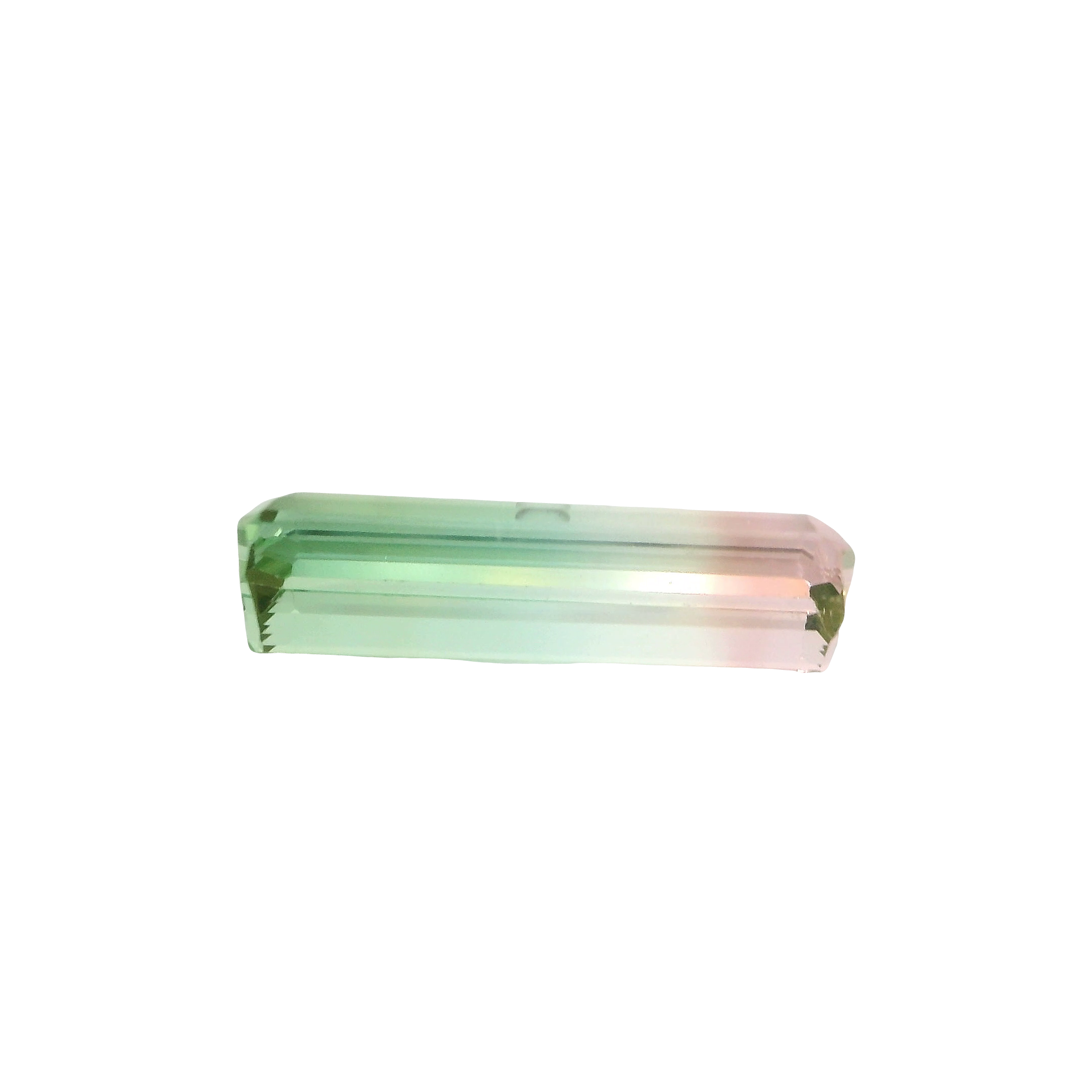4.76ct Green, Pink, White, Bi-colour Emerald cut Tourmaline