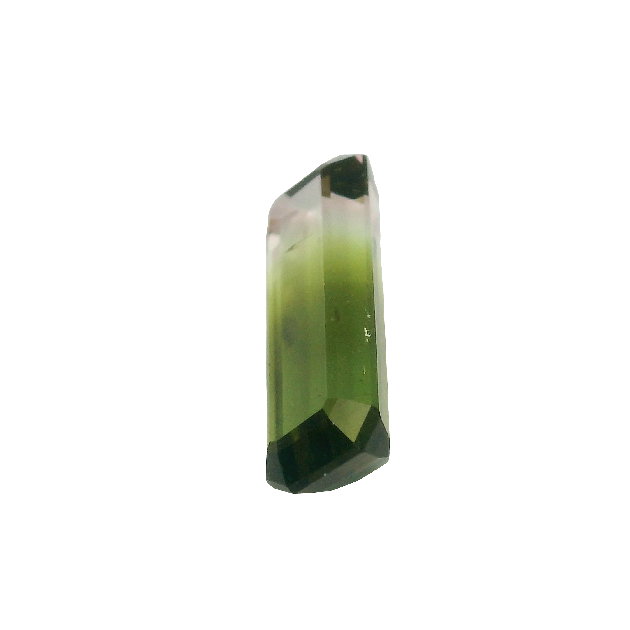 2.95ct Green, Pink, Bi-colour Emerald cut Tourmaline