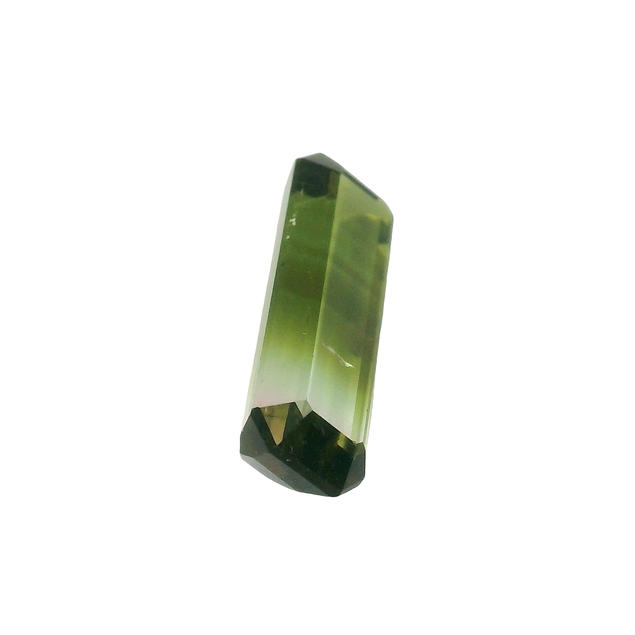 2.95ct Green, Pink, Bi-colour Emerald cut Tourmaline