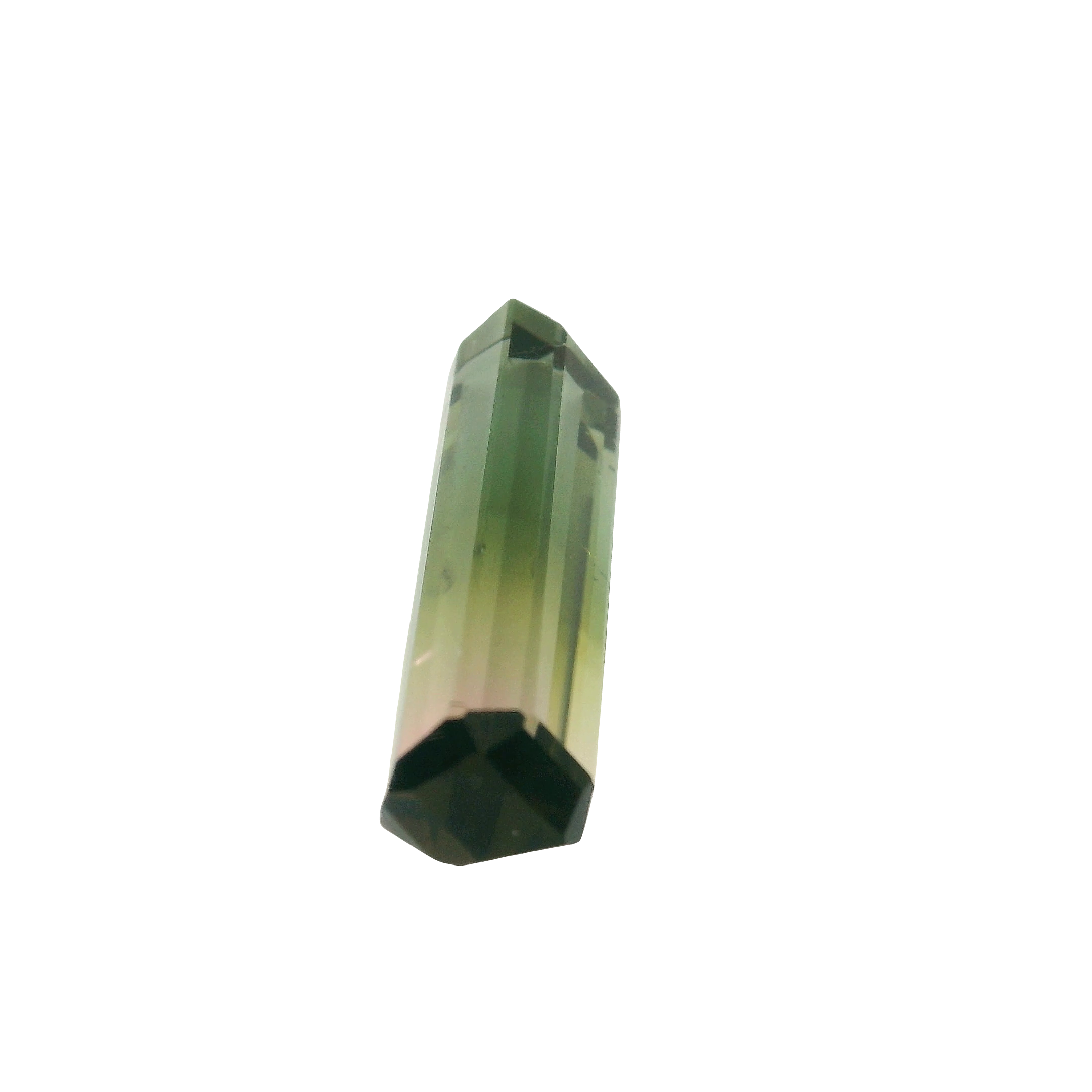 6.20ct Green, Pink, Bi-colour Emerald cut Tourmaline