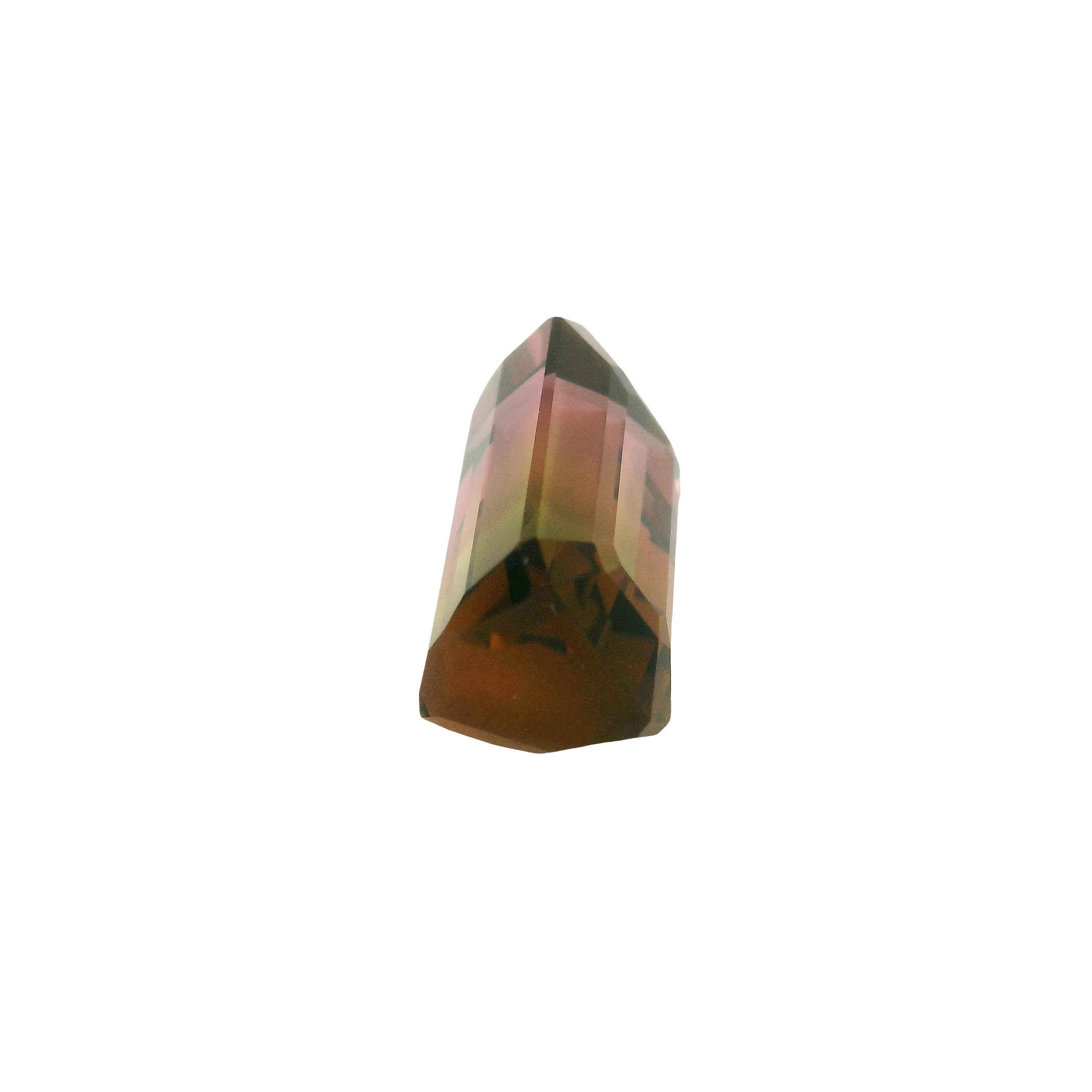 4.01ct Green, Pink, Bi-colour Emerald cut Tourmaline