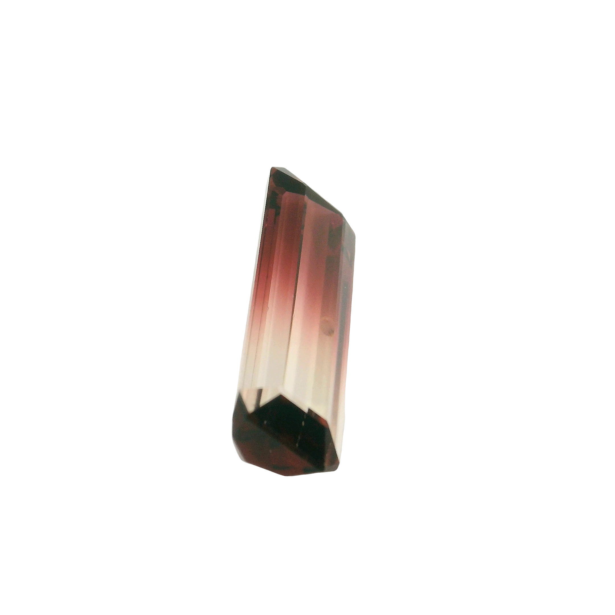 9.14ct Red, White, Bi-colour Emerald cut Tourmaline