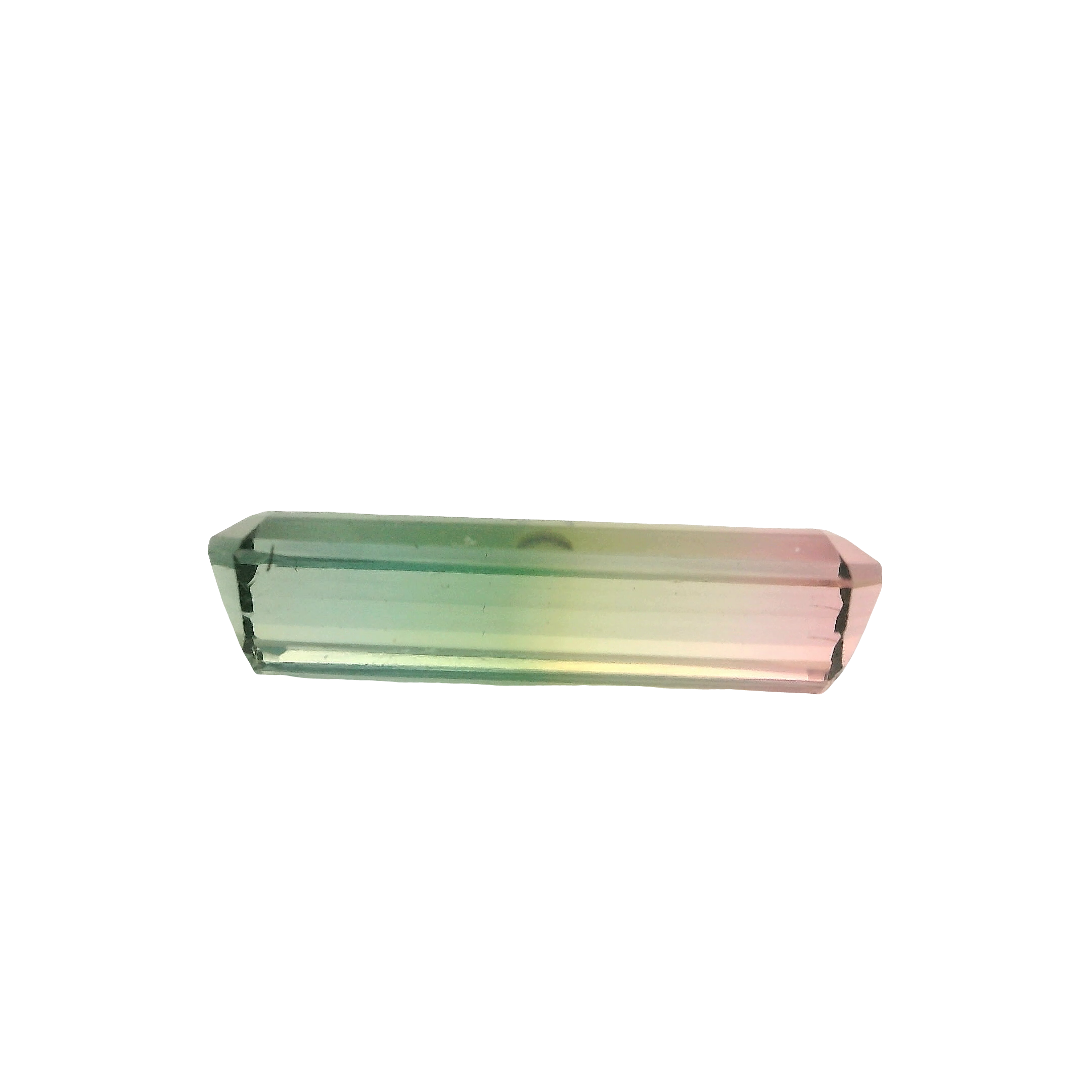 5.04ct Green, Pink, Bi-colour Emerald cut Tourmaline