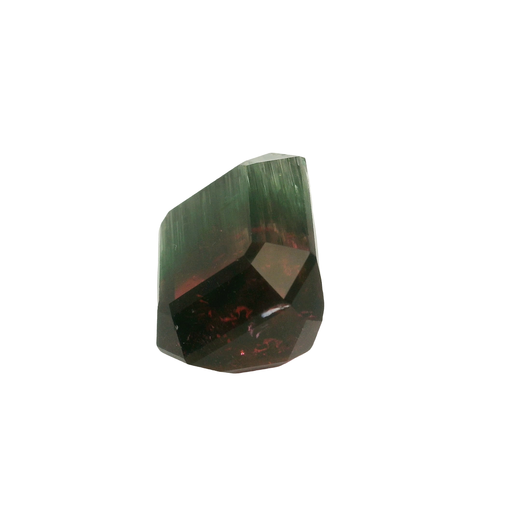 18.11ct Green, Red, Bi-colour Emerald cut Tourmaline