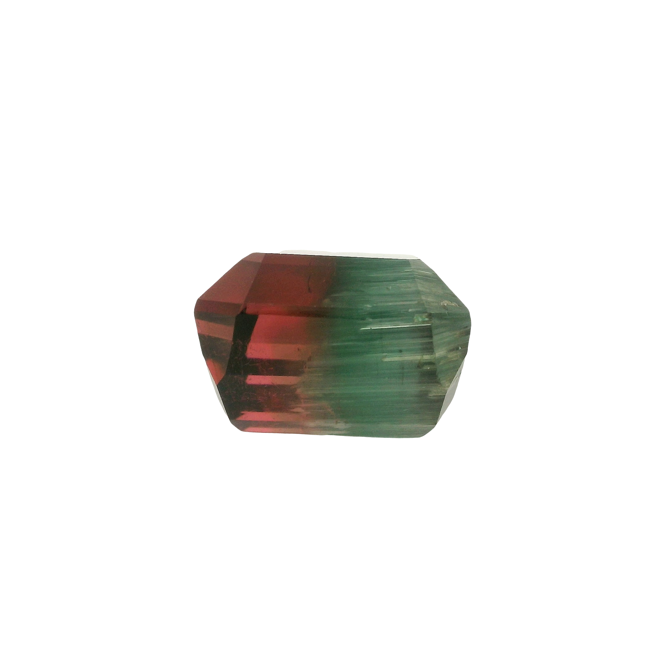 18.11ct Green, Red, Bi-colour Emerald cut Tourmaline