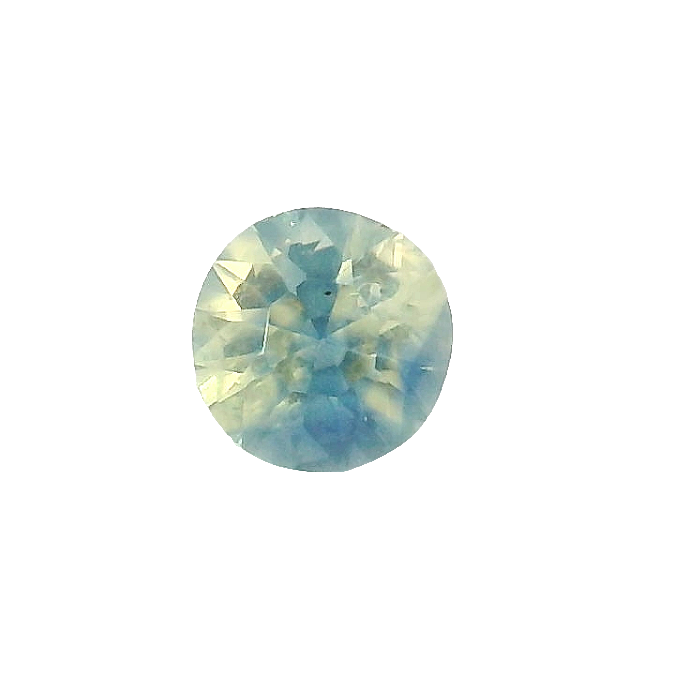 0.50ct Blue, White, Parti Round Brilliant cut Tasmanian Sapphire