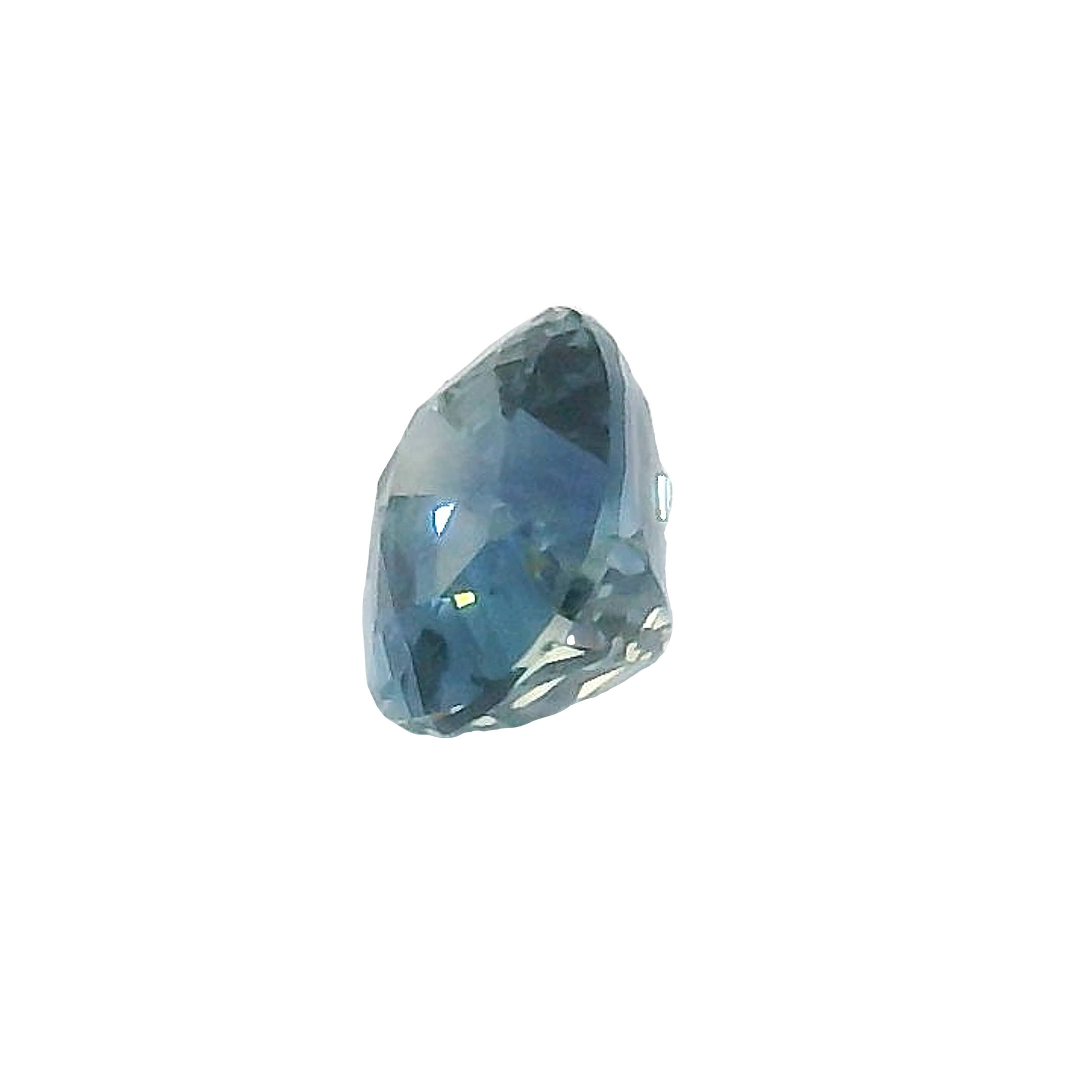 0.55ct Blue, Yellow, Parti Cushion cut Tasmanian Sapphire