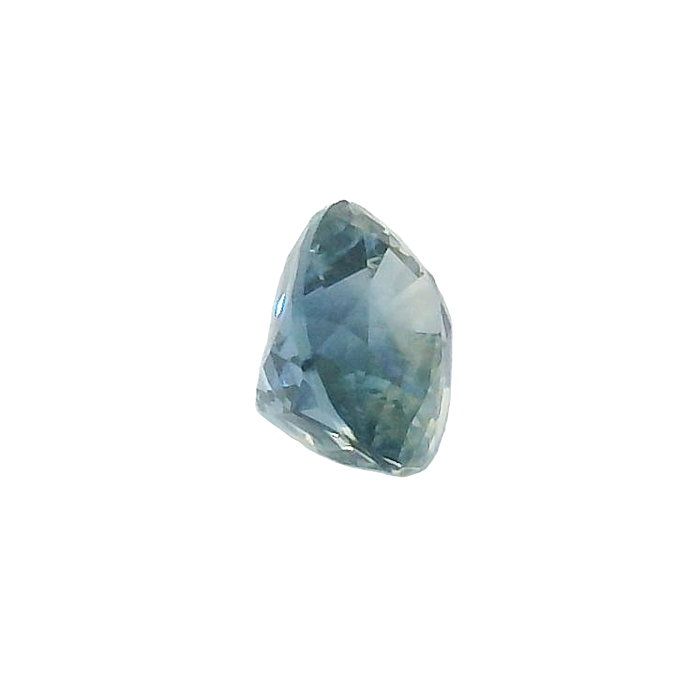 0.55ct Blue, Yellow, Parti Cushion cut Tasmanian Sapphire