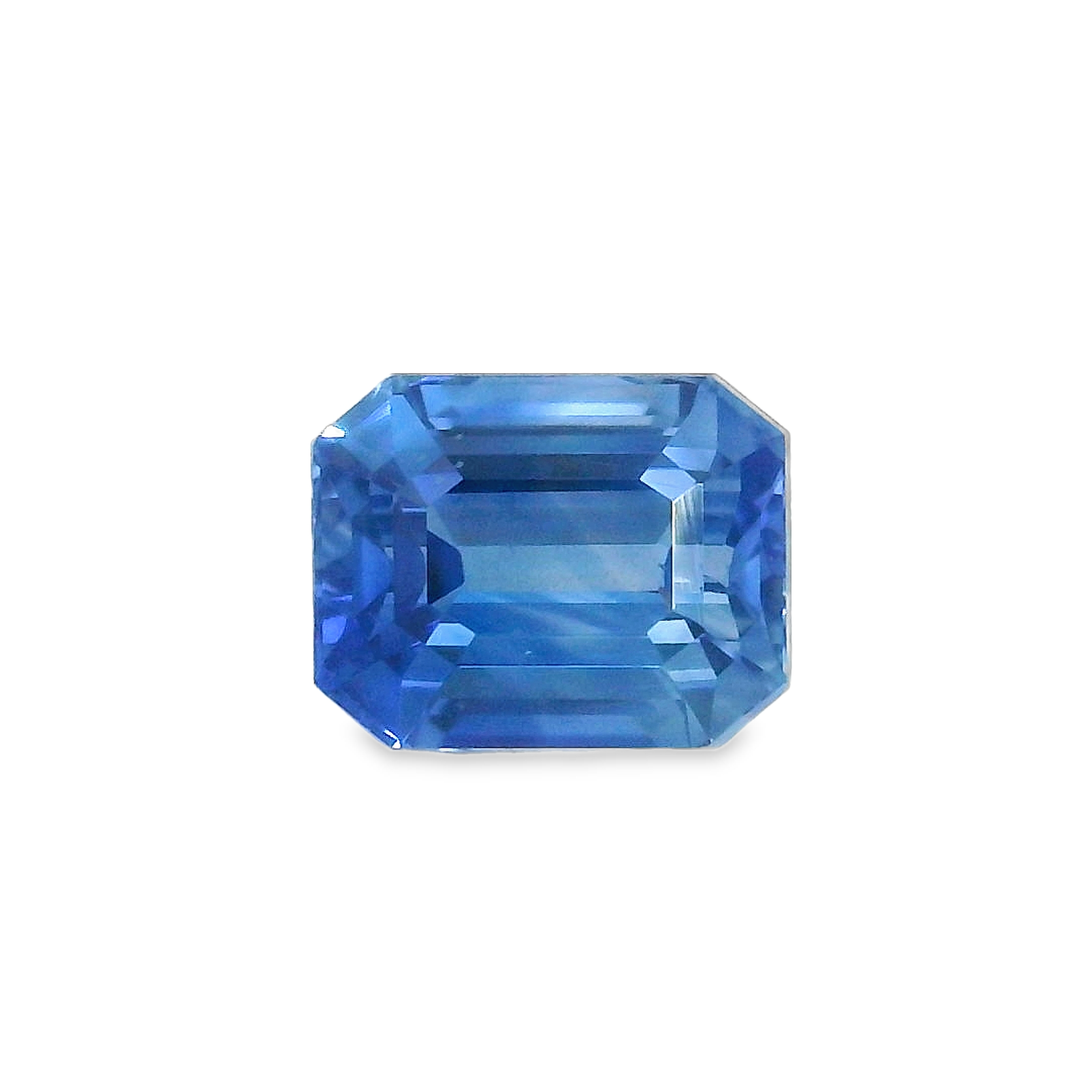 2.15ct Blue Emerald cut Sapphire