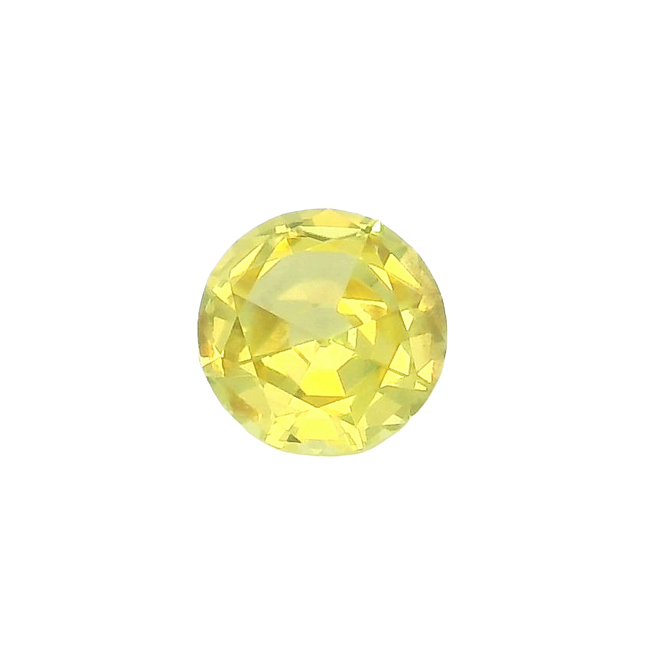 0.47ct Yellow round brilliant cut sapphire