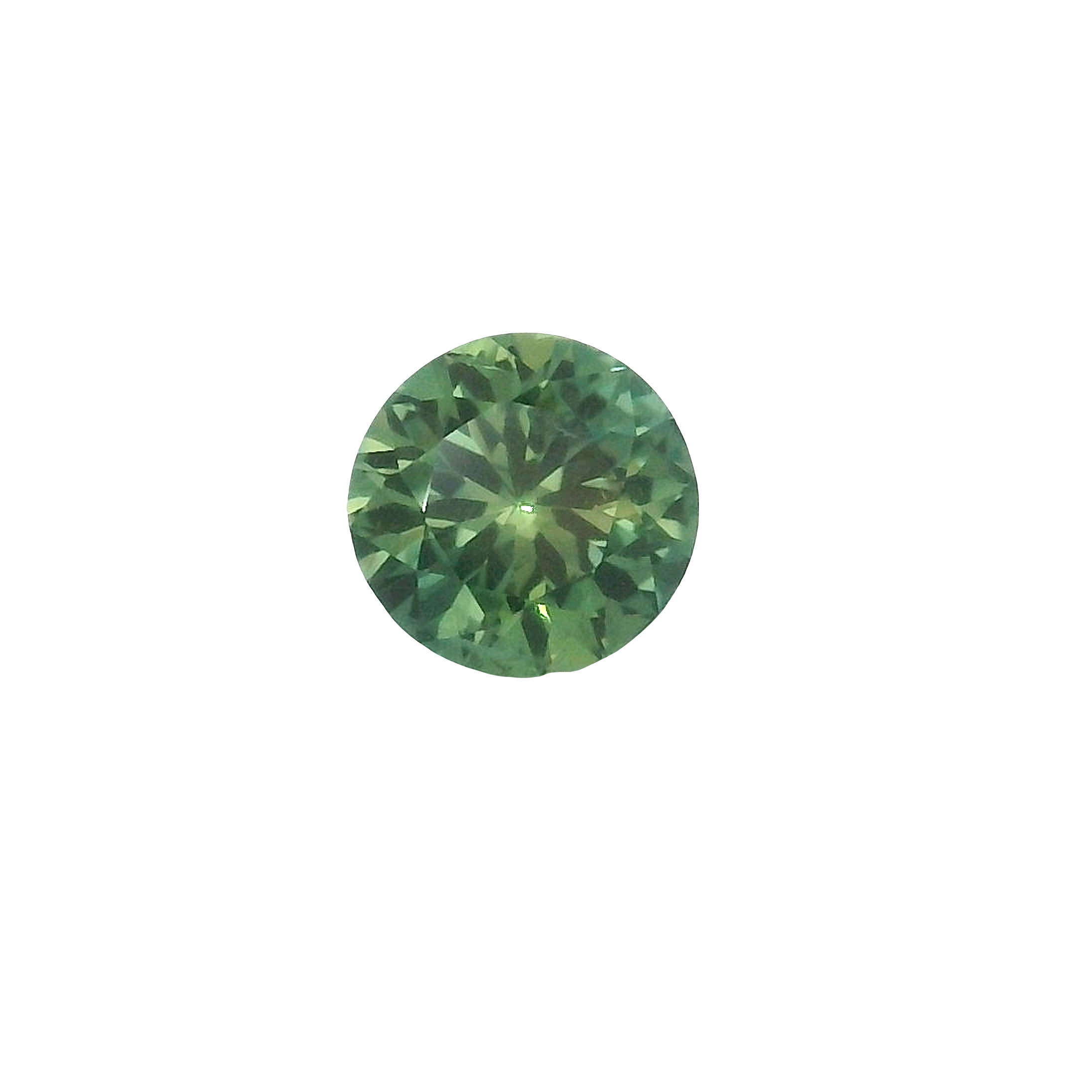 0.85ct Green Round Brilliant cut Sapphire