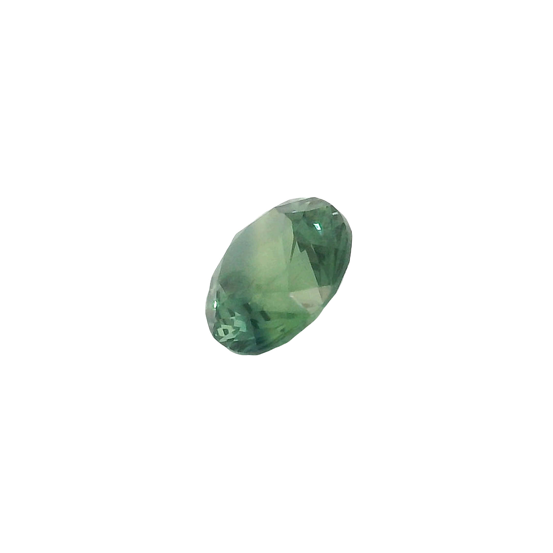 0.85ct Green Round Brilliant cut Sapphire