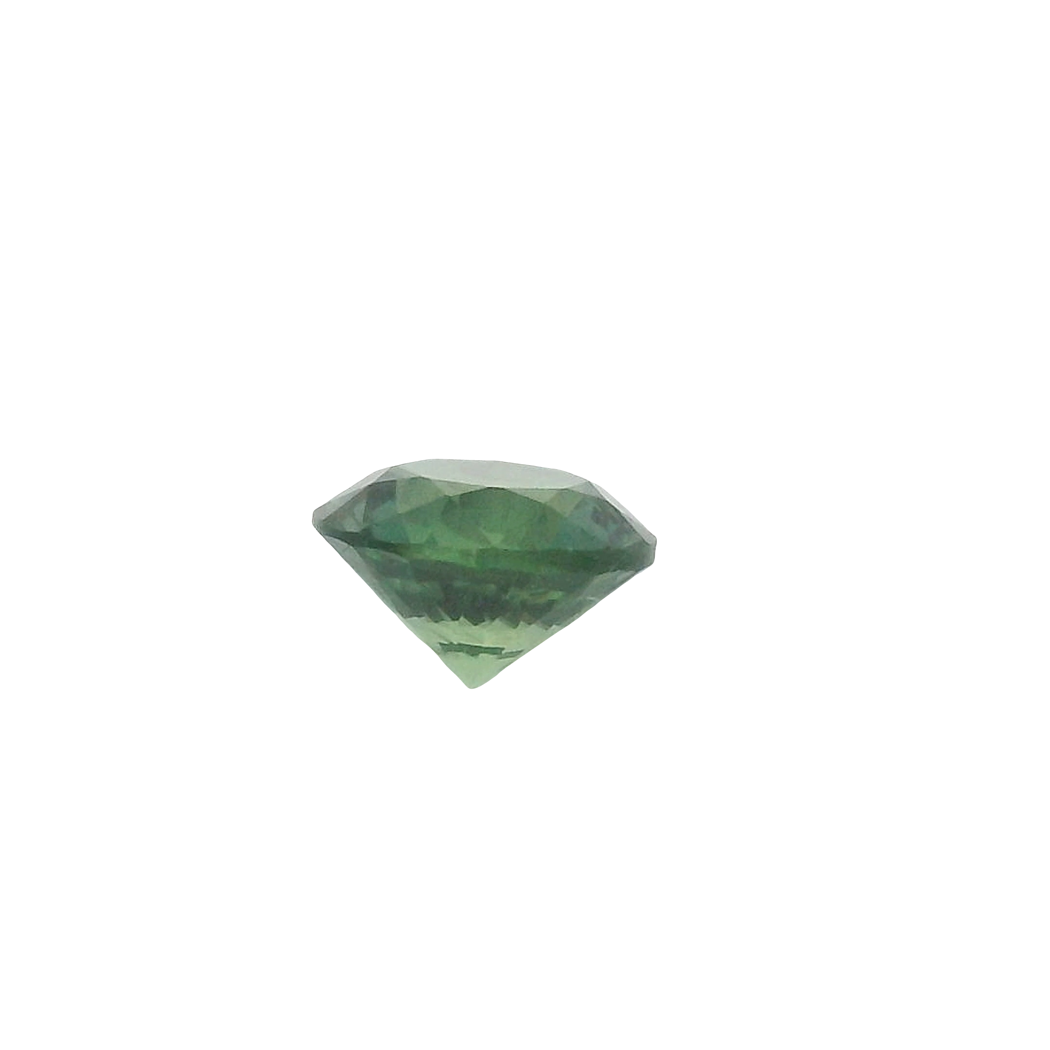 0.85ct Green Round Brilliant cut Sapphire