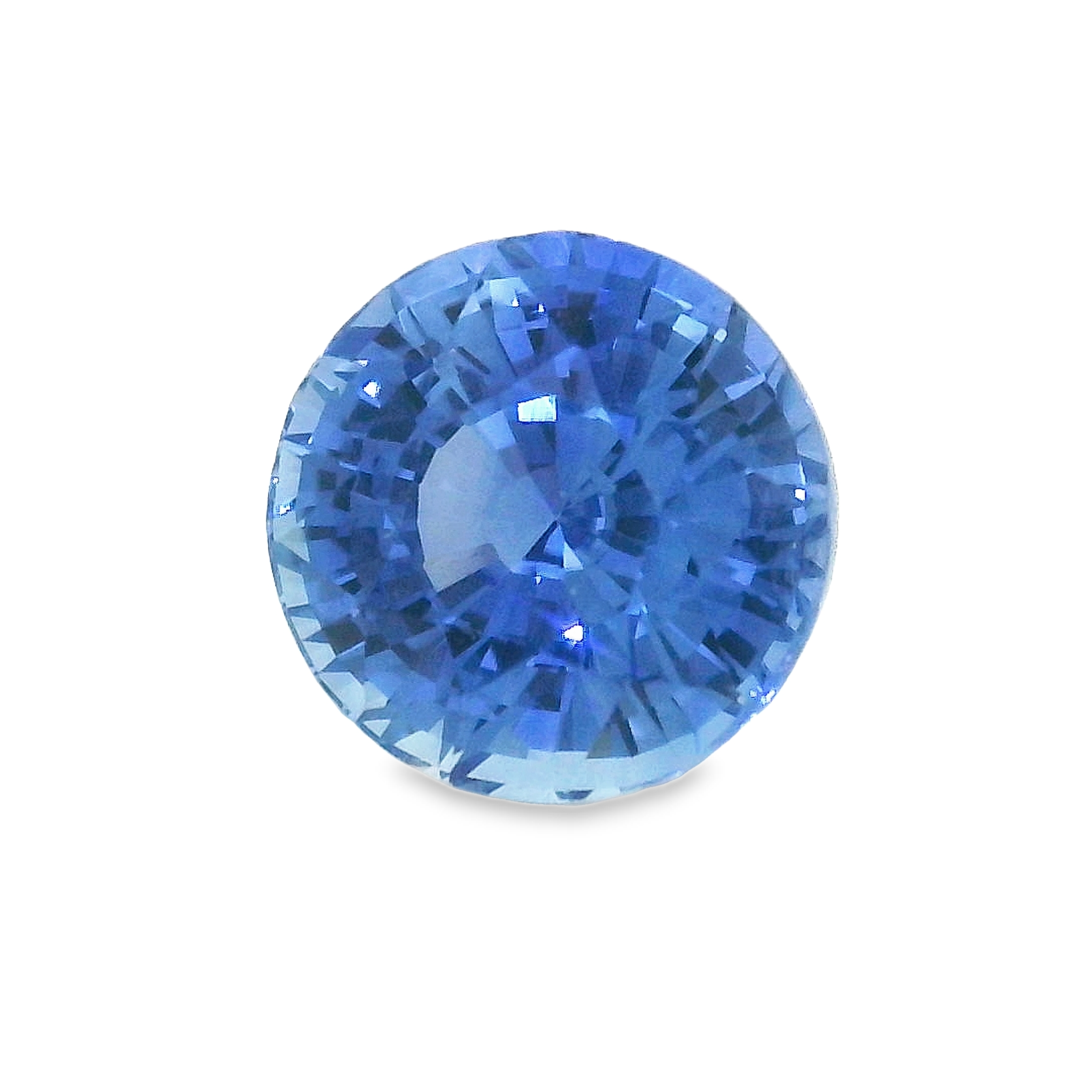 3.08ct , Blue Round Brilliant cut Sapphire