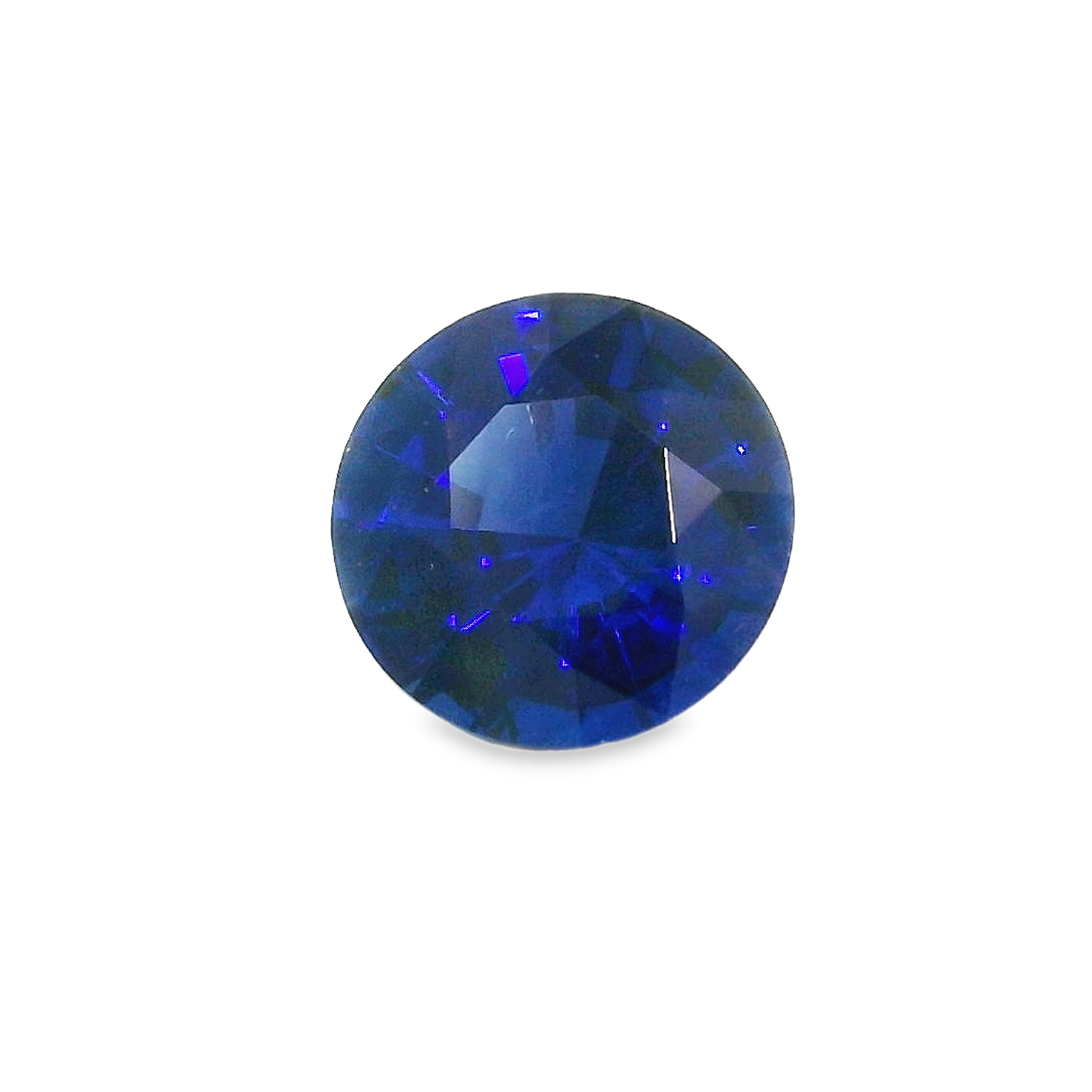 0.66ct round blue sapphire