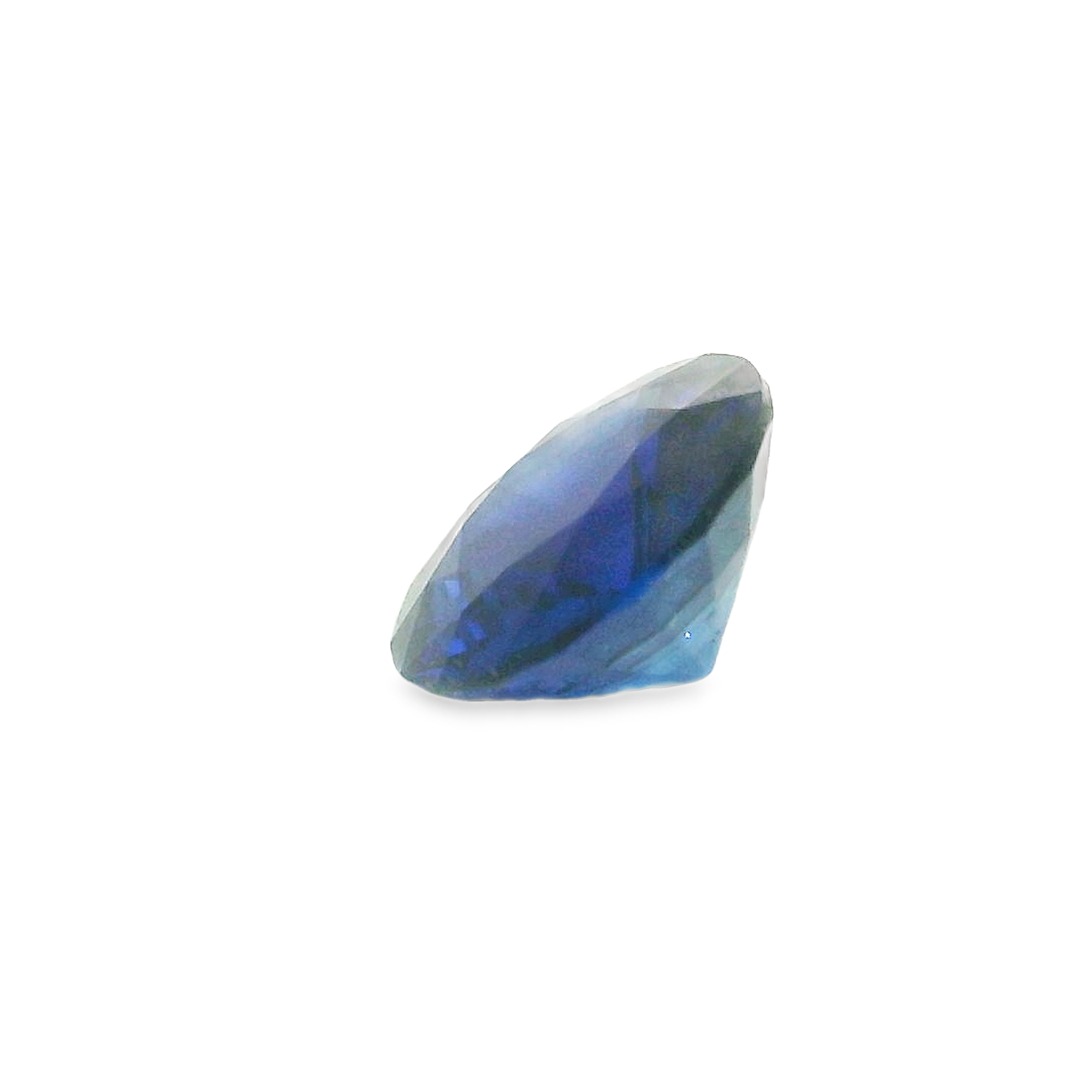 0.66ct round blue sapphire