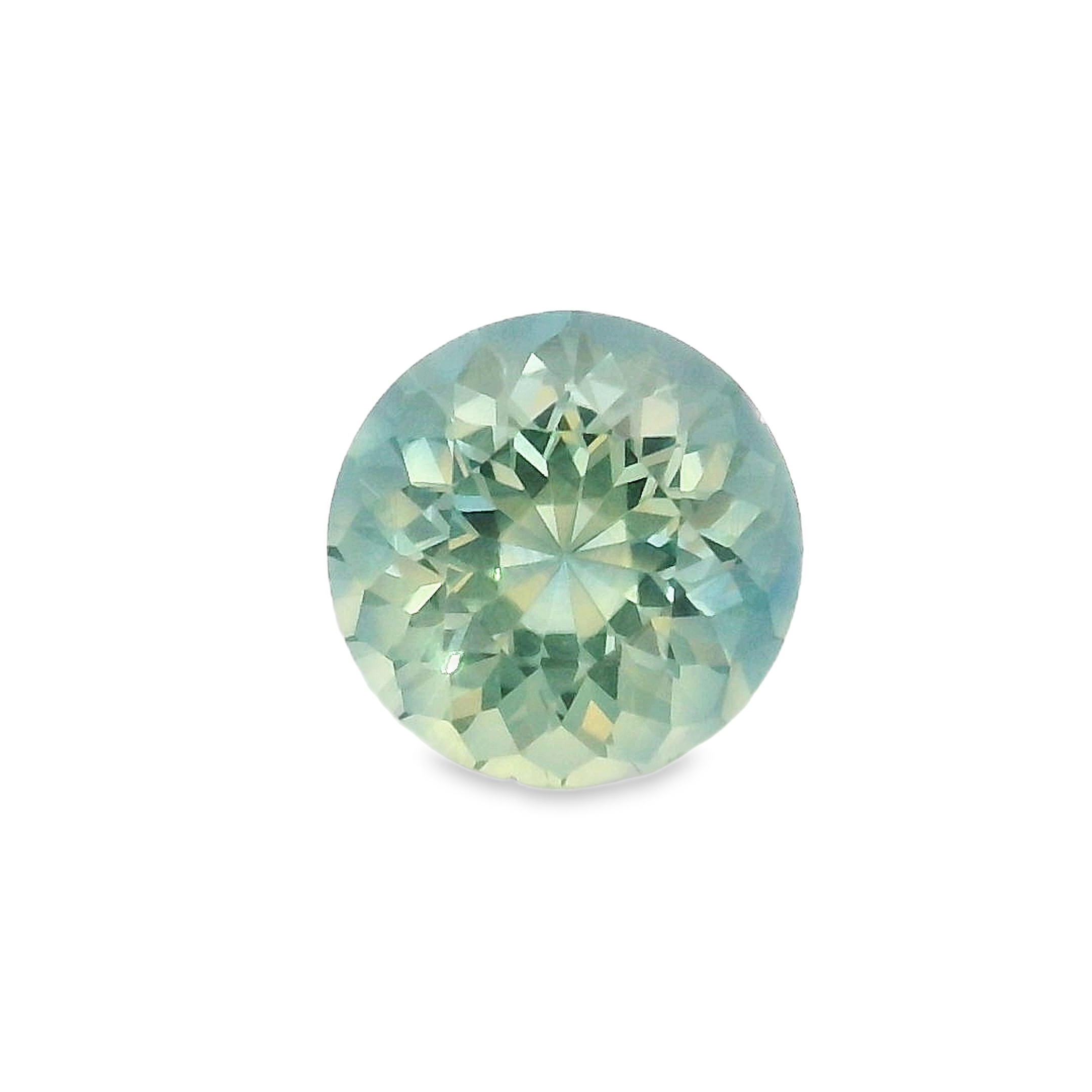 1.30ct Round Brilliant Parti blue green Sapphire