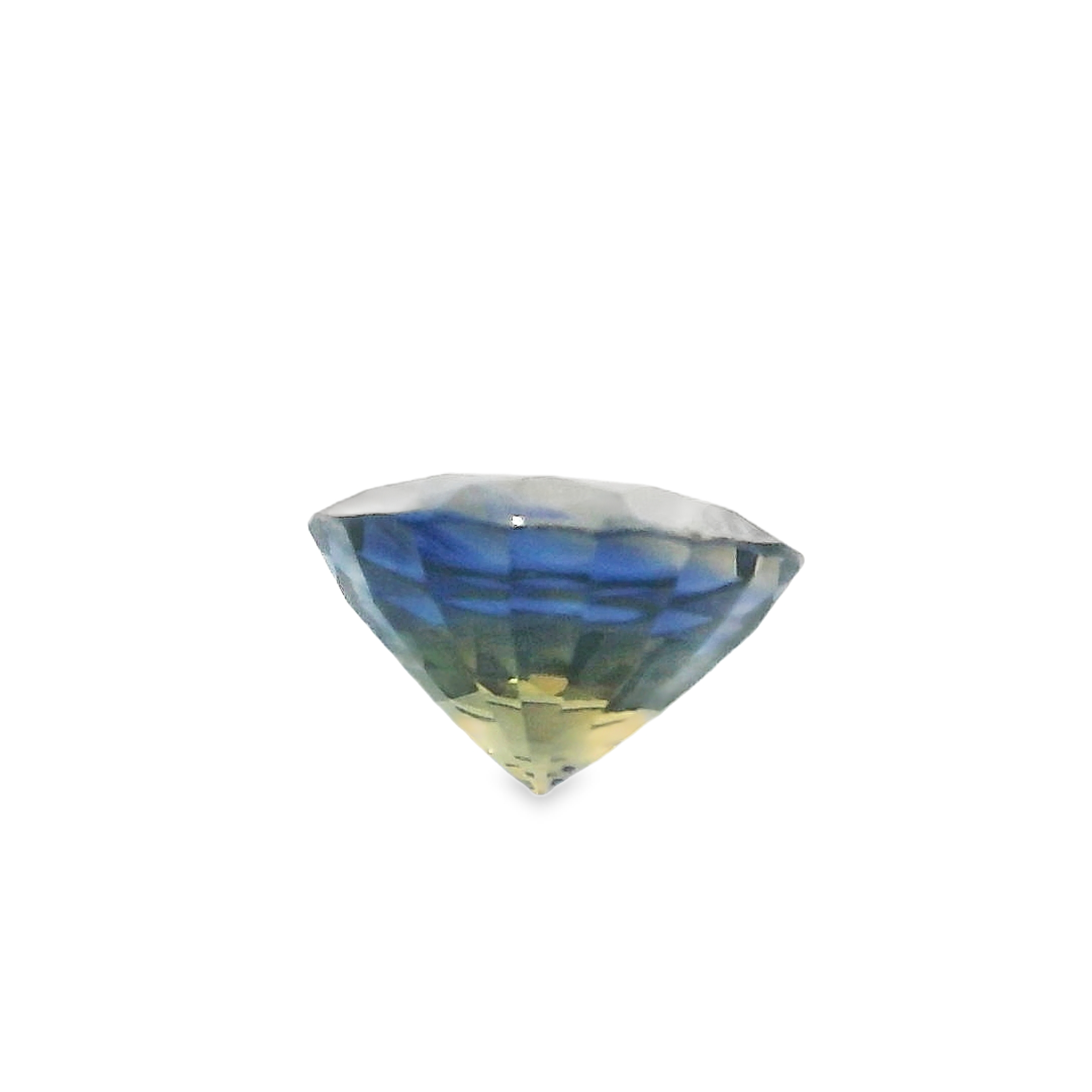 2.53ct  Round Brilliant Parti Blue/Orange Sapphire