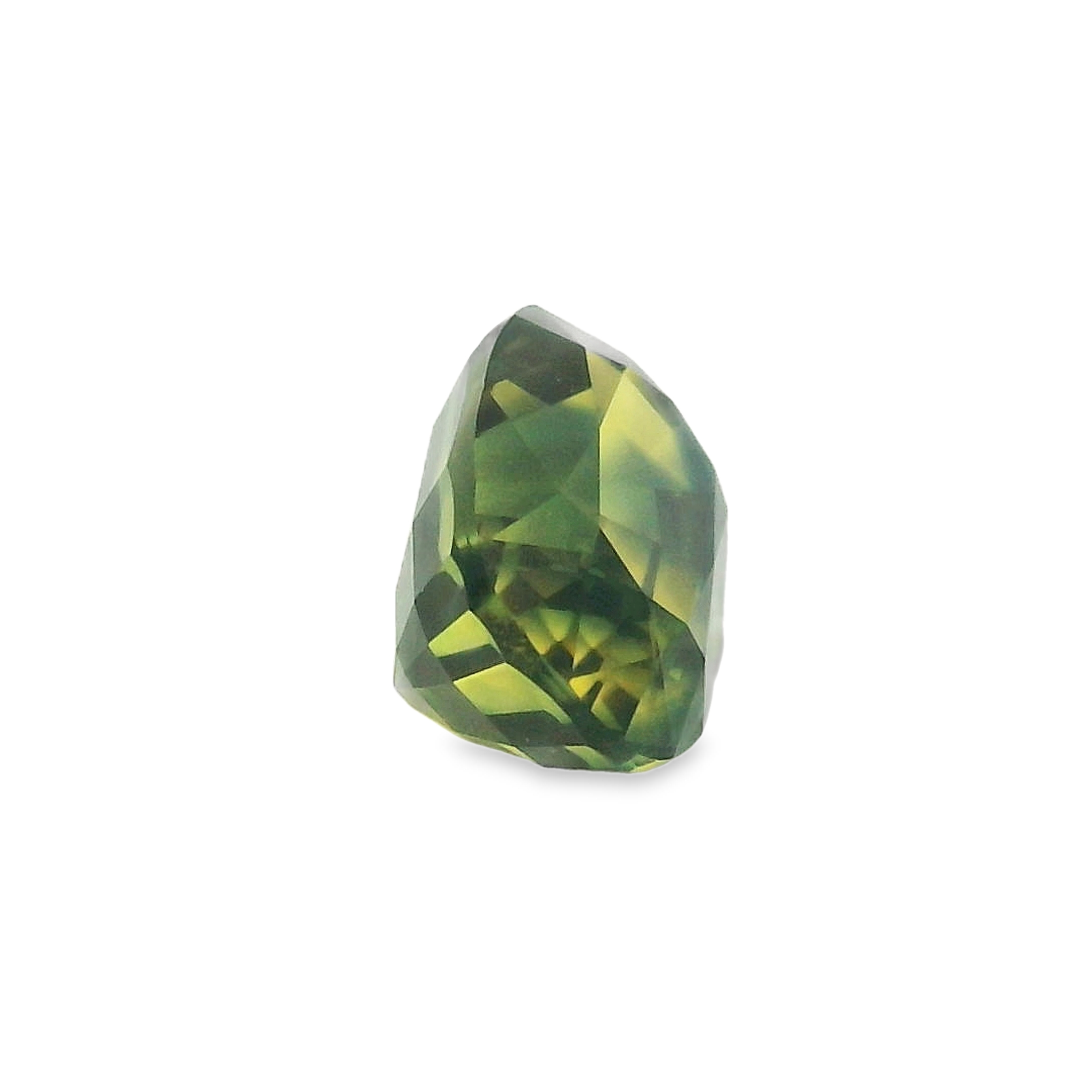 1.47ct Radiant cut Parti Green/Yellow Australian Sapphire