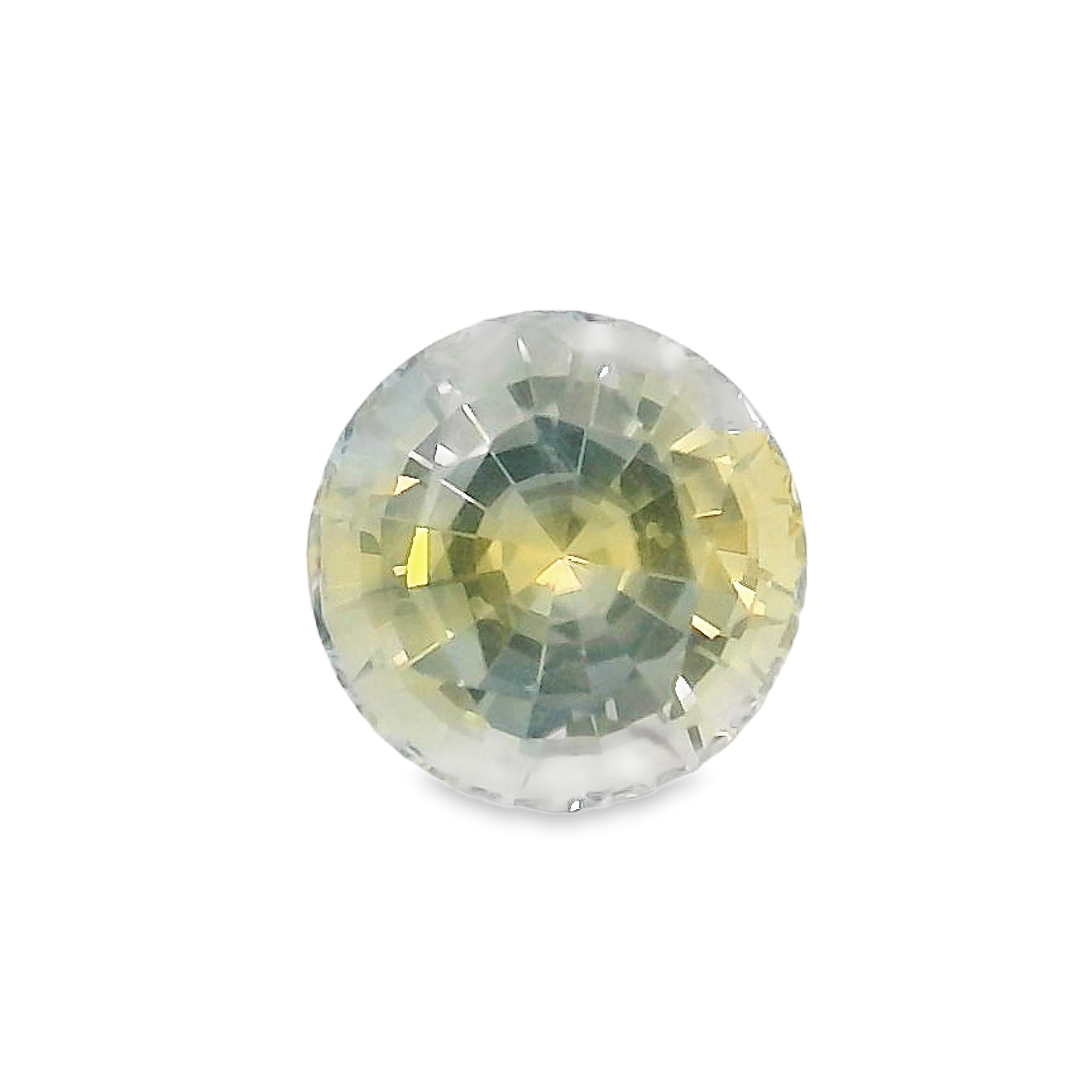 1.20ct Round Brilliant Green/Yellow Parti Sapphire