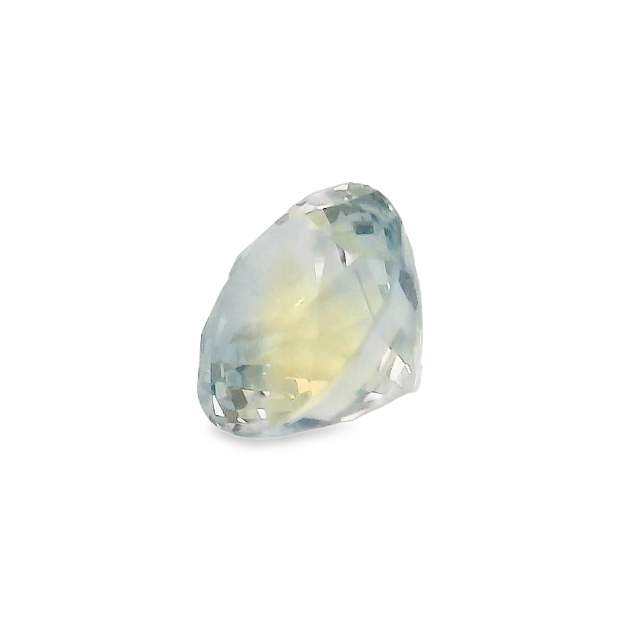 1.20ct Round Brilliant Green/Yellow Parti Sapphire