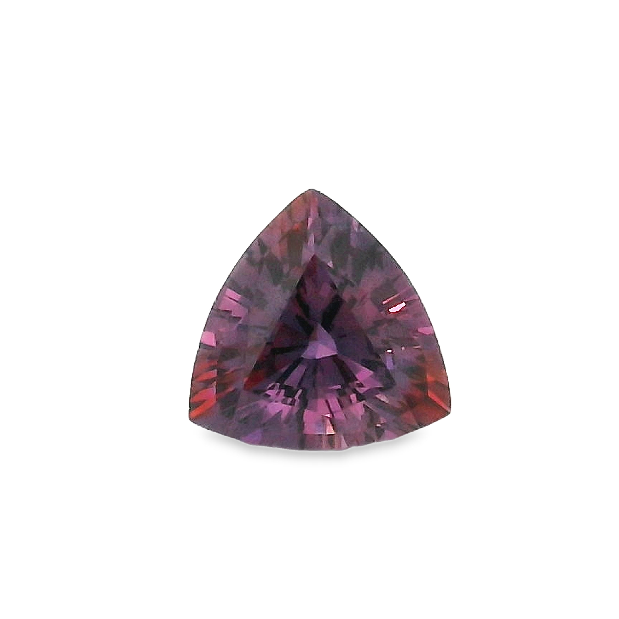 1ct Pink Trilliant cut Sapphire