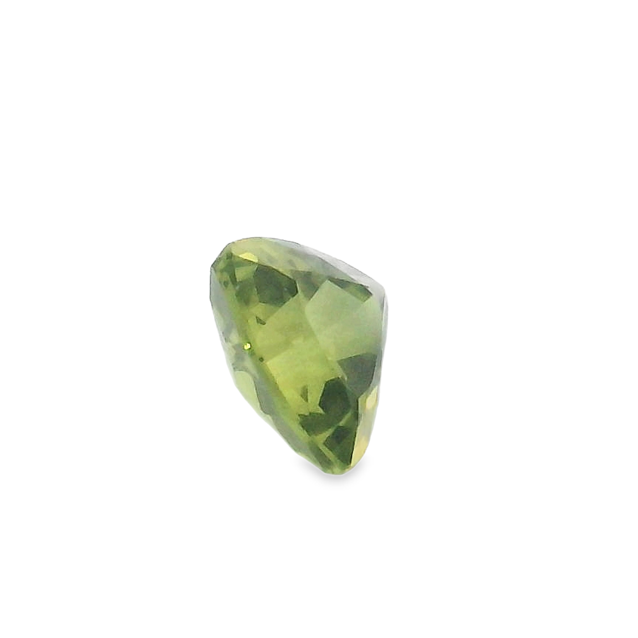 0.94ct Green Trilliant cut Sapphire.